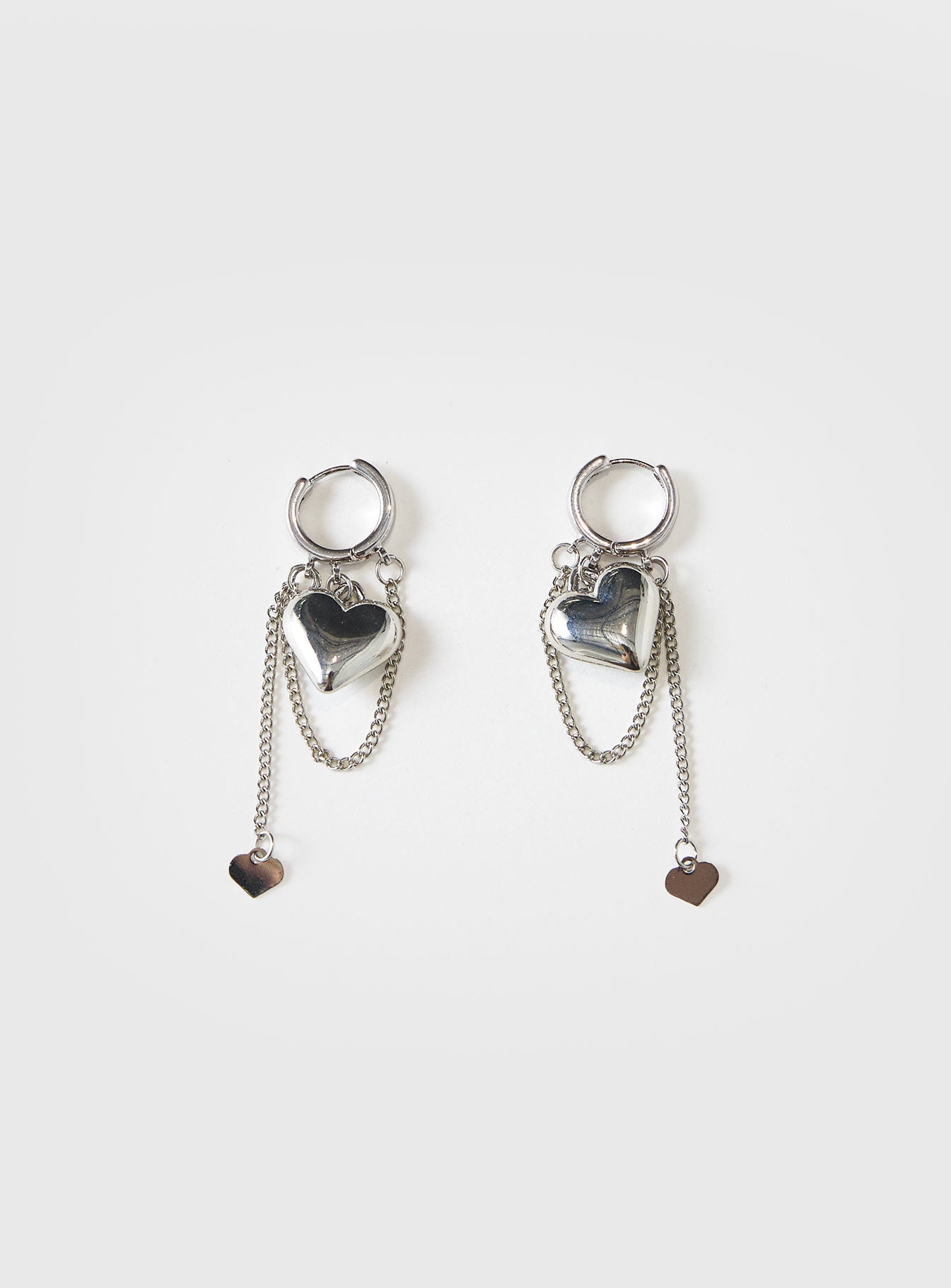 We Found Love Earrings Silver、mySite、solidvoid