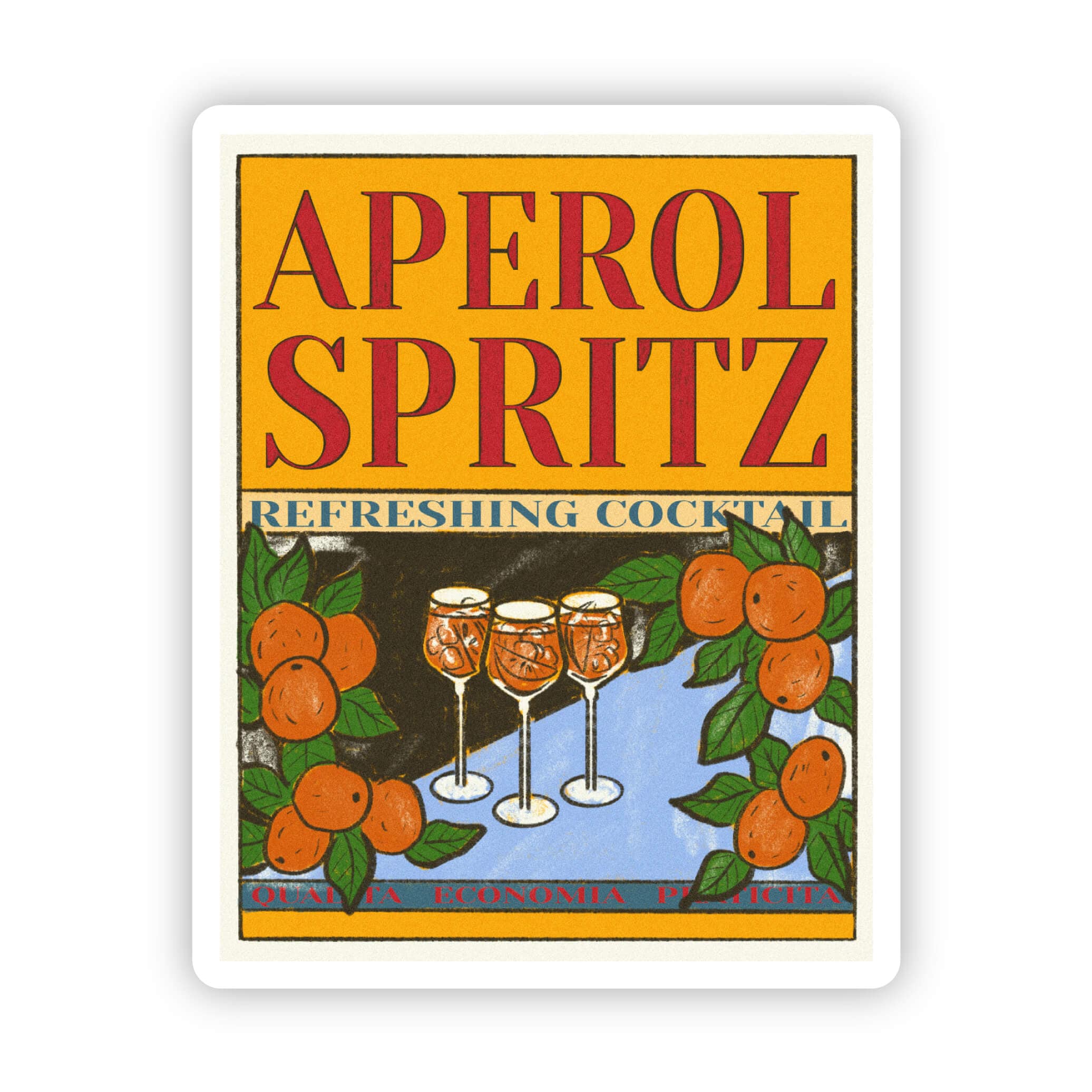  Aperol Spritz Vintage Poster Sticker、mySite、ghnorth
