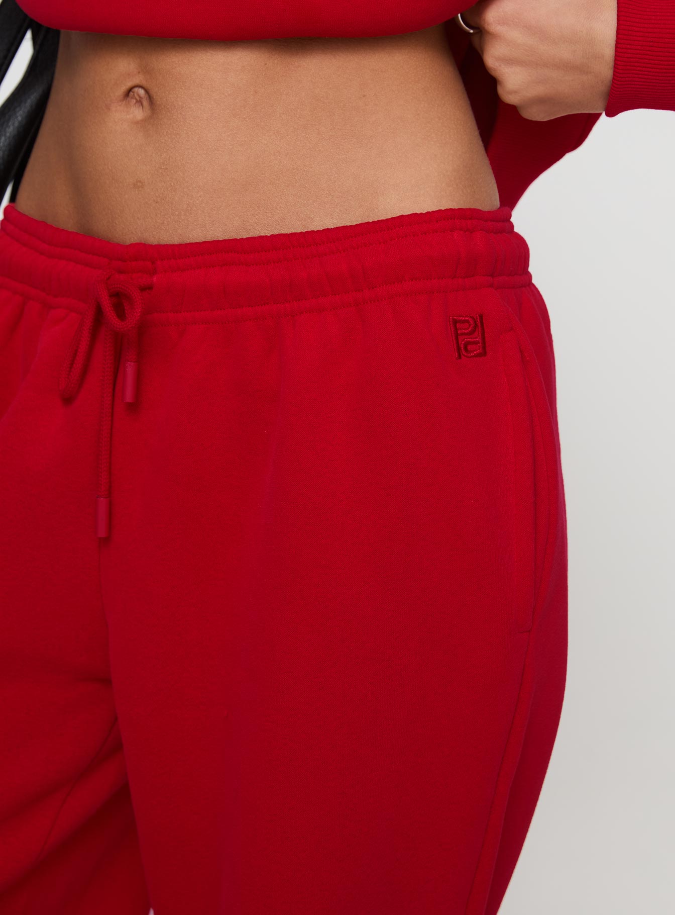 Dream Fleece Ankle Cuff Sweatpants Red、mySite、solidvoid