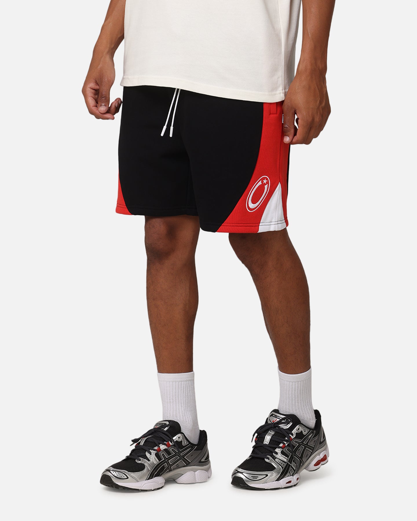 Carre C Star Panelled Shorts Black/Red、mySite、zt4zffjzw