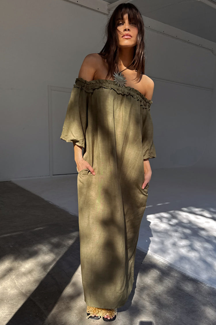 Khaki Ella Dress、mySite、solidvoid