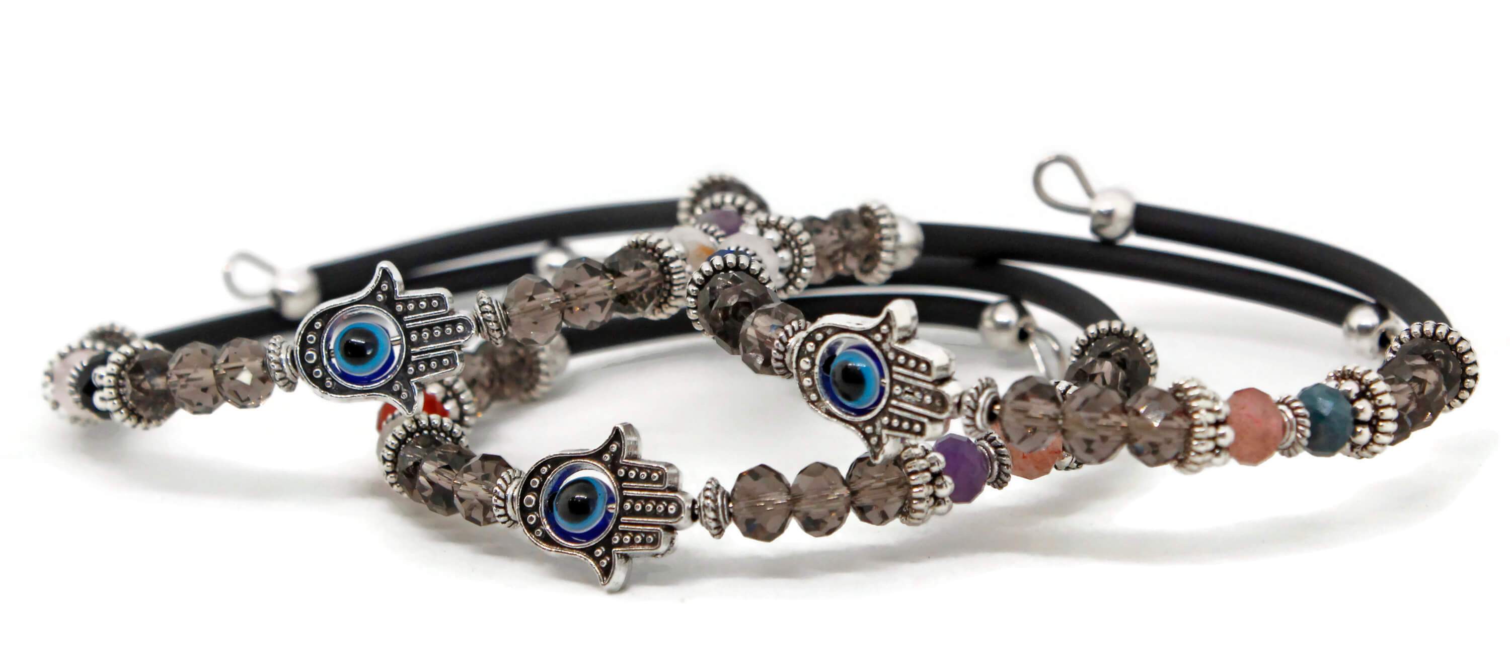 Beaded Hamsa Memory Wire Bracelet、mySite、topwebapps