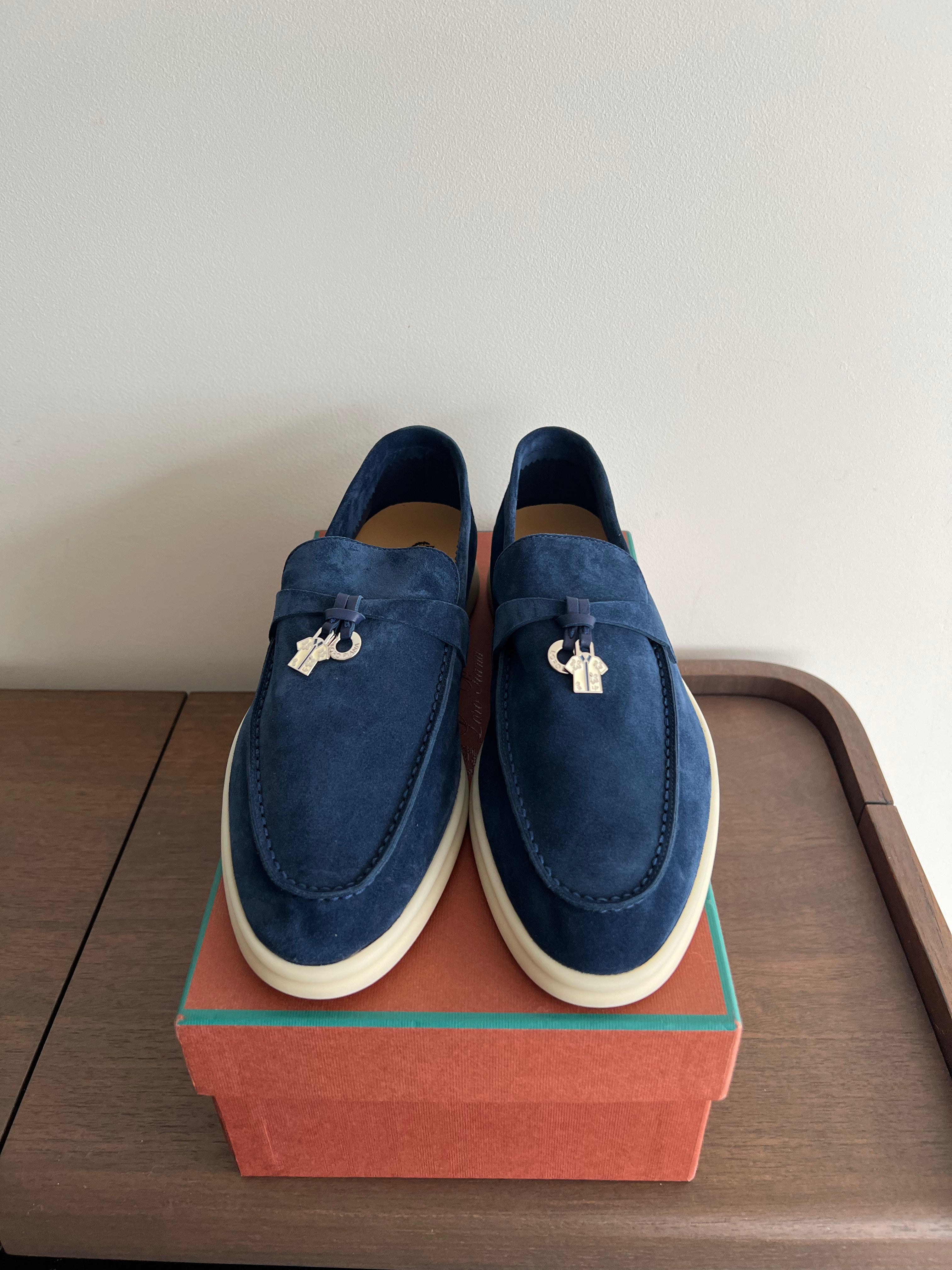 Loro Piana Summer Charms Walk Loafers (Anemone Blue)、mySite、garminoutage.com