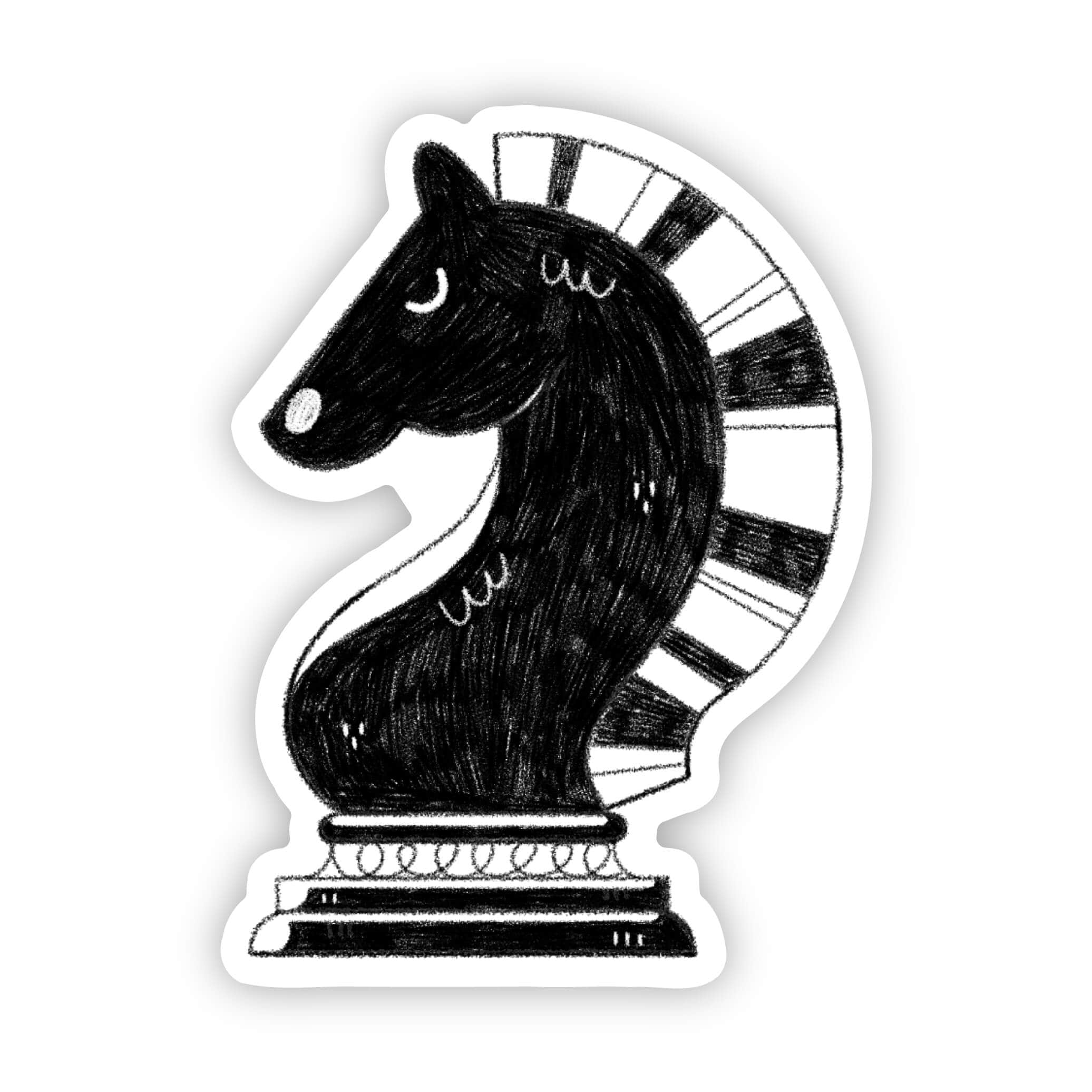  Knight Chess Sticker (Black)、mySite、ghnorth