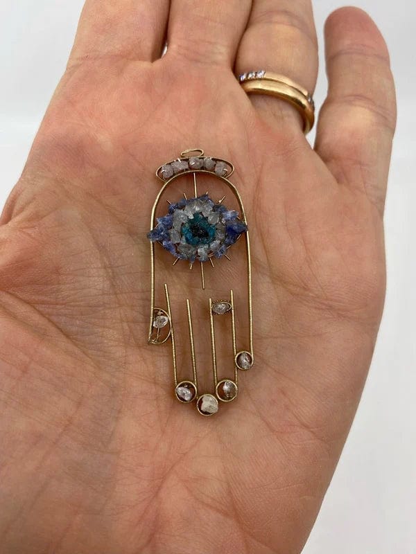 Healing Crystal Hamsa Necklace、mySite、topwebapps