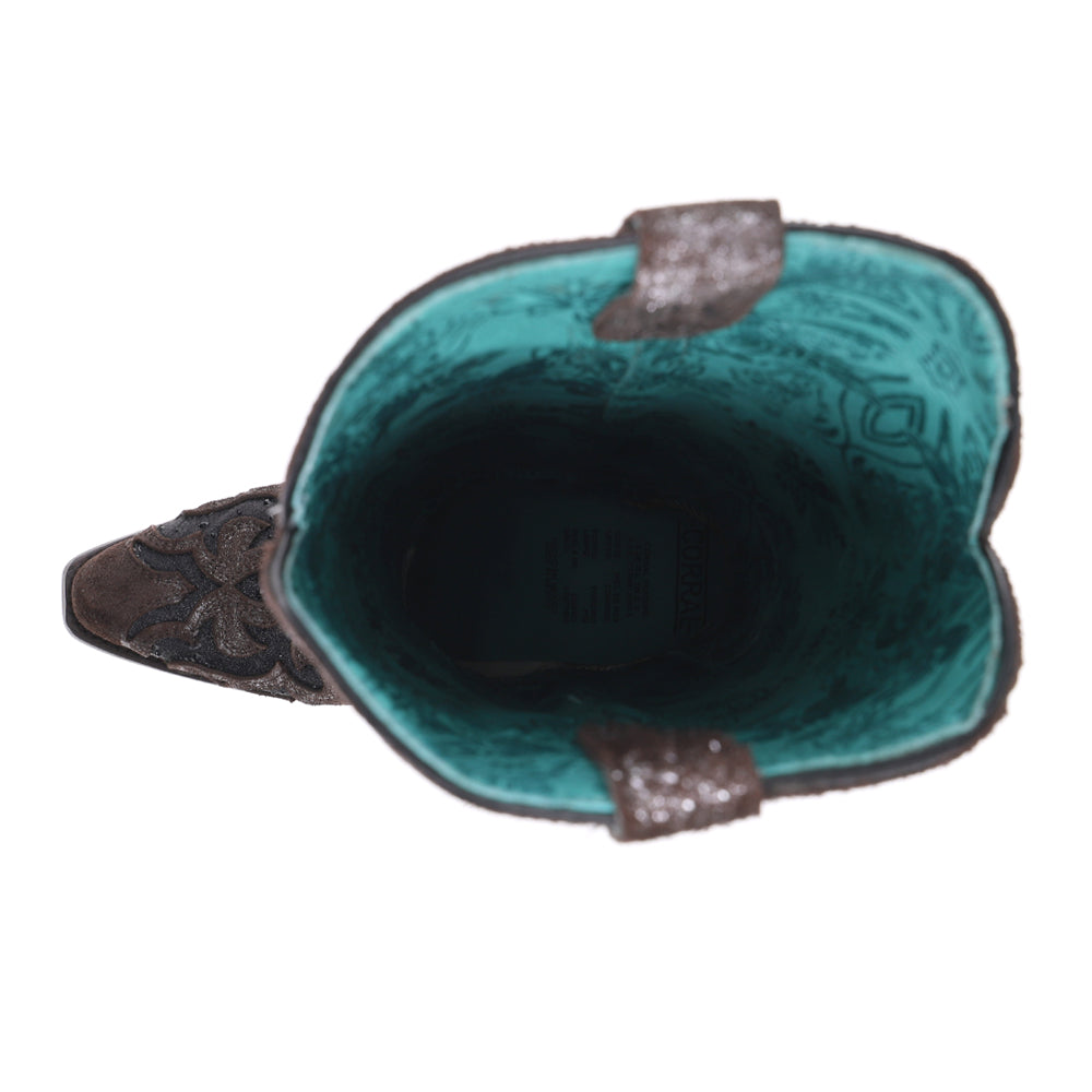 Glitter Crystal Tooled Inlay Snip Toe Cowboy Boots、mySite、gtrtttuynbv