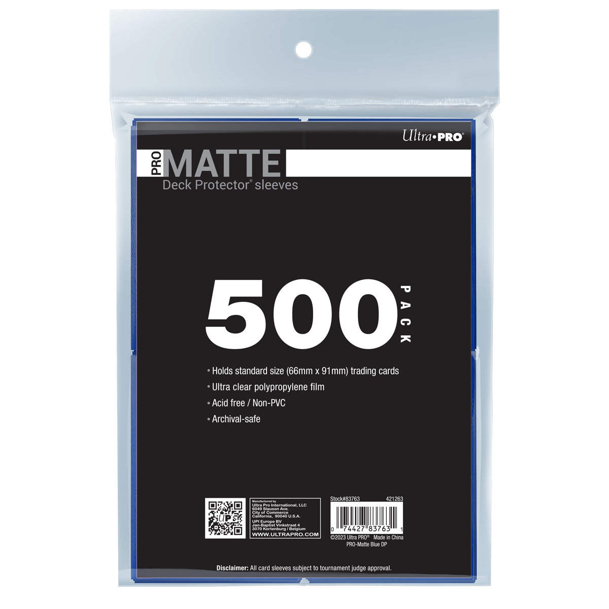 Ultra PRO PRO-Matte Standard Deck Protector Sleeves Bundle - Blue (500)、mySite、waistdrama