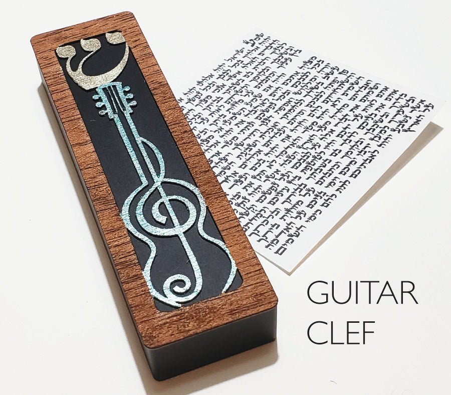  Guitar Clef Laser Cut Mezuzah、mySite、elrpsem3k