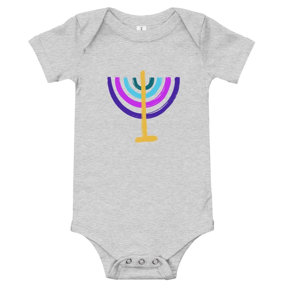 Colorful Menorah Baby Onesie - (Choice of Color)、mySite、topwebapps