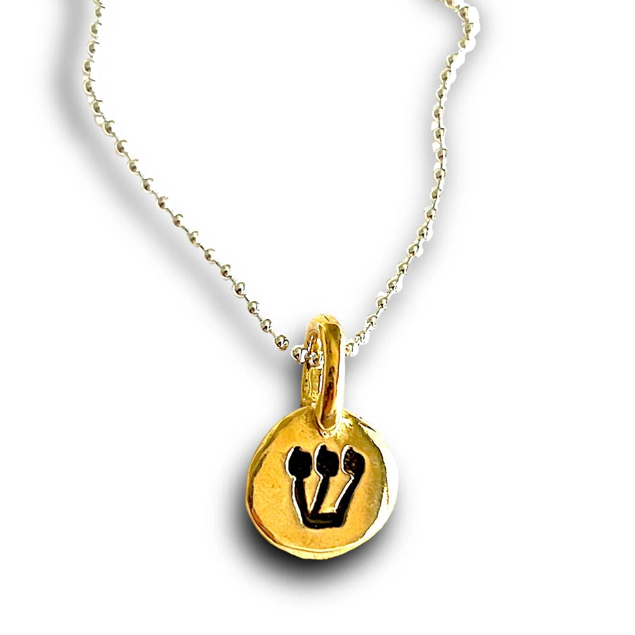 Shin Elevation Kabbalah Necklace by Marla Studio - Sterling Silver or Bronze、mySite、topwebapps
