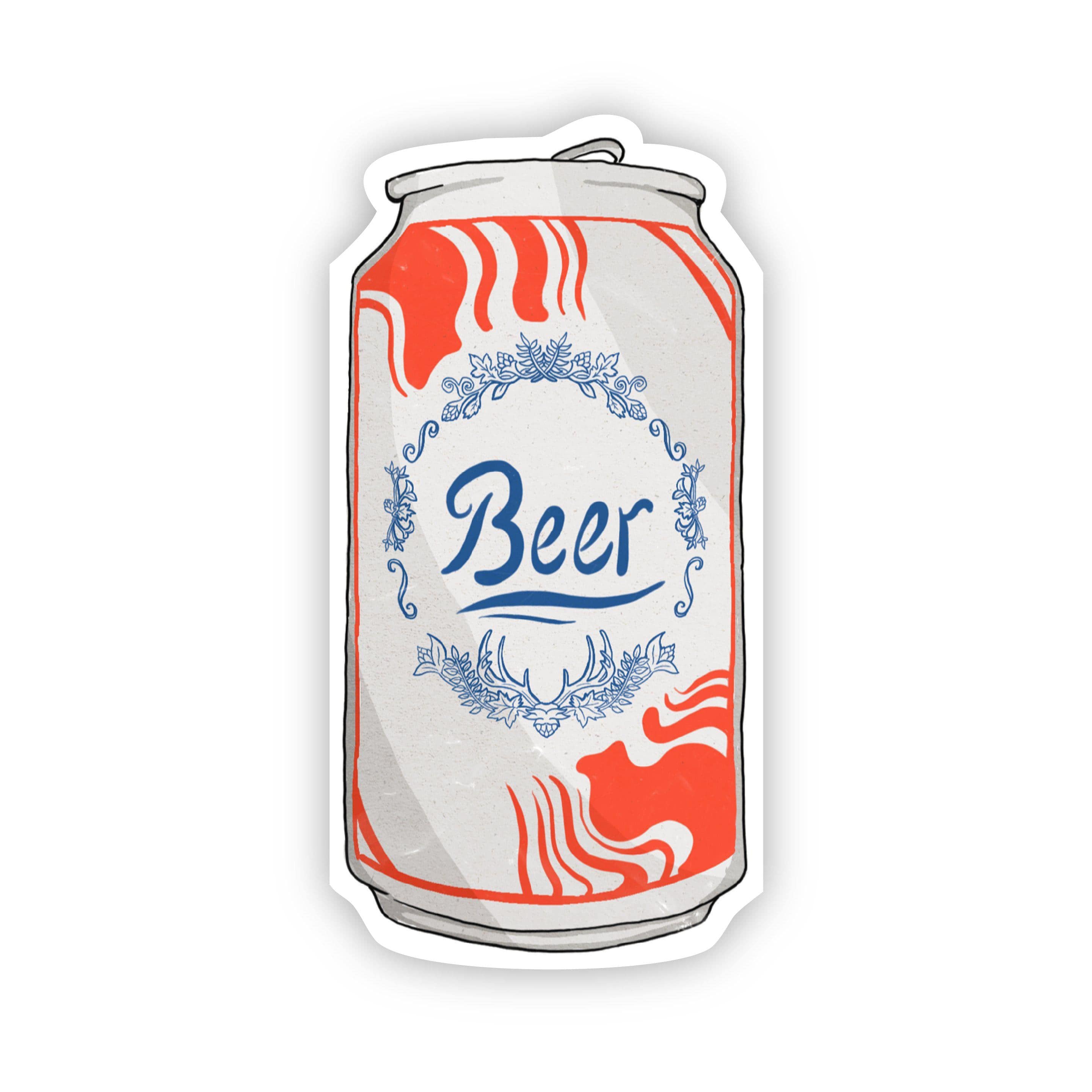  Beer Can Fall Sticker、mySite、elrpsem3k