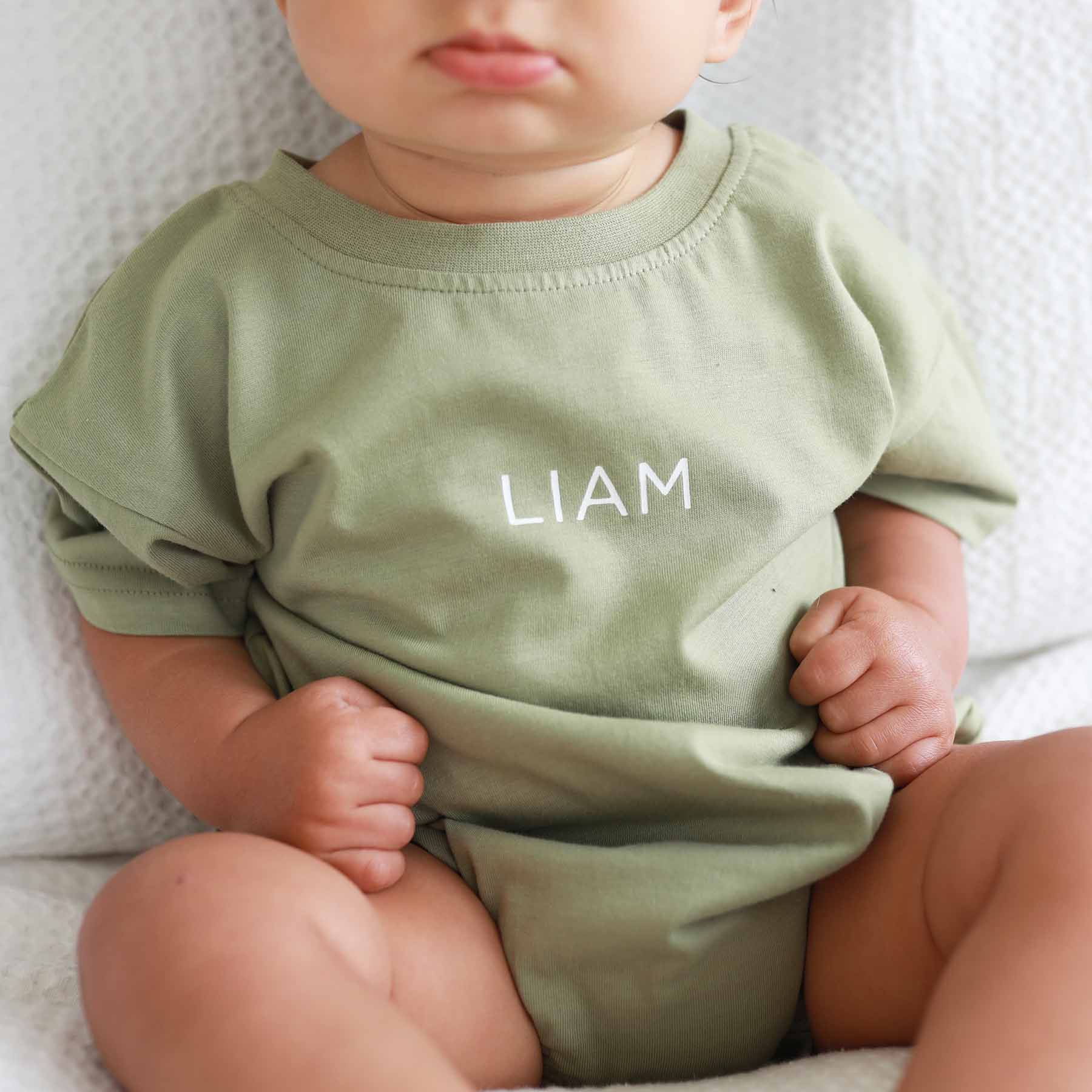  Personalized Short Sleeve Bubble Romper | Earthy Neutrals、mySite、layawaytickets