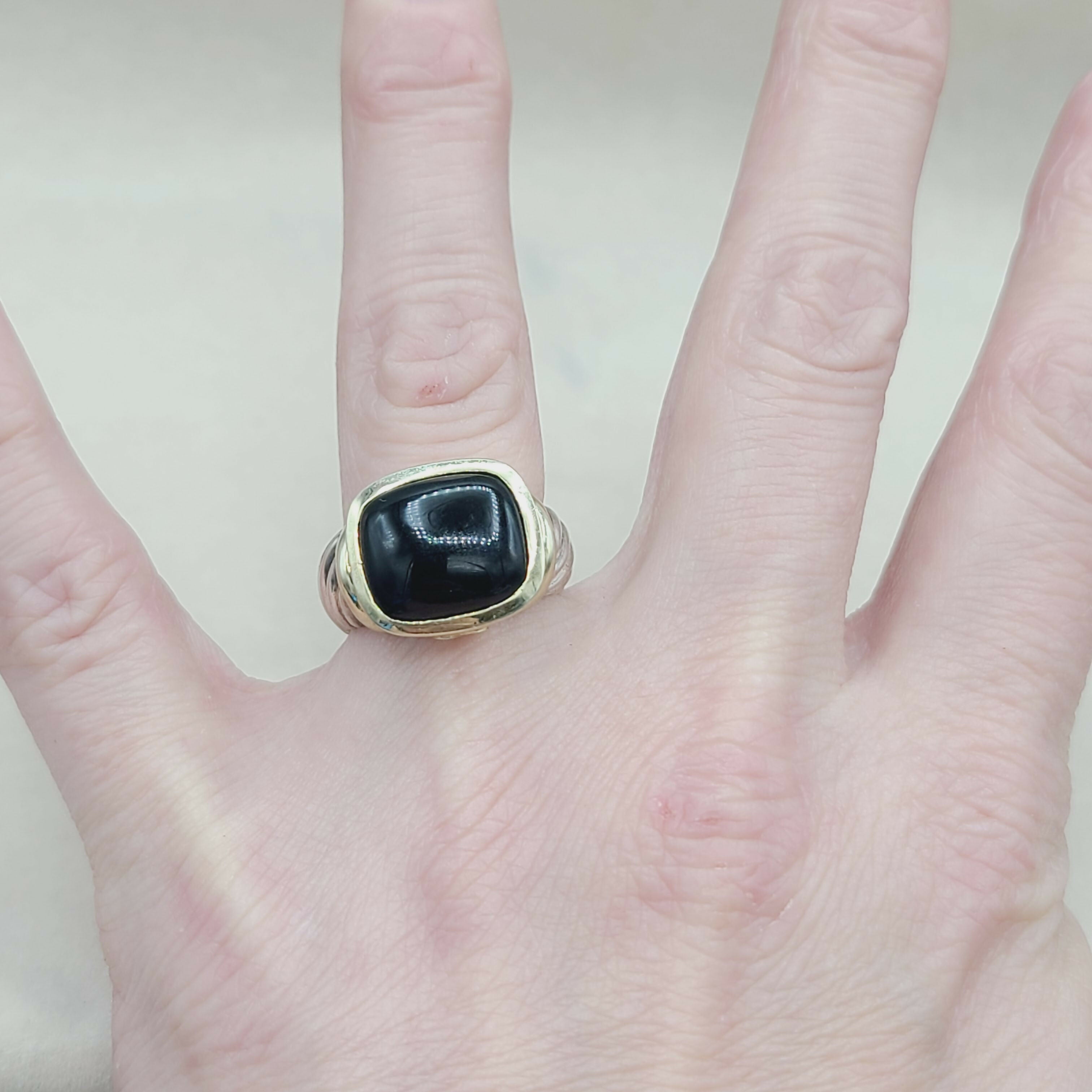 David Yurman Large Noblesse Ring Black Onyx & Gold、mySite、hinf8tx79