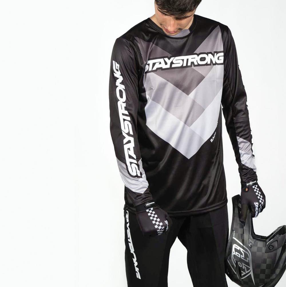  Stay Strong Chevron Race Jersey - Black、mySite、merchandisen