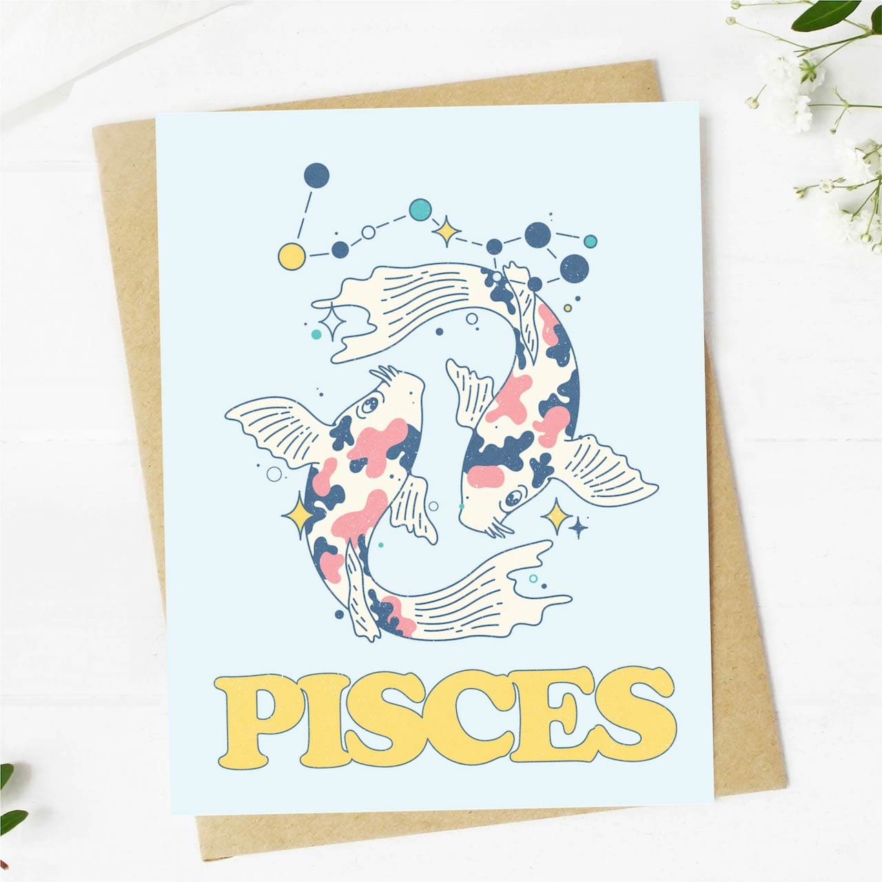  Pisces Zodiac Greeting Card、mySite、ghnorth