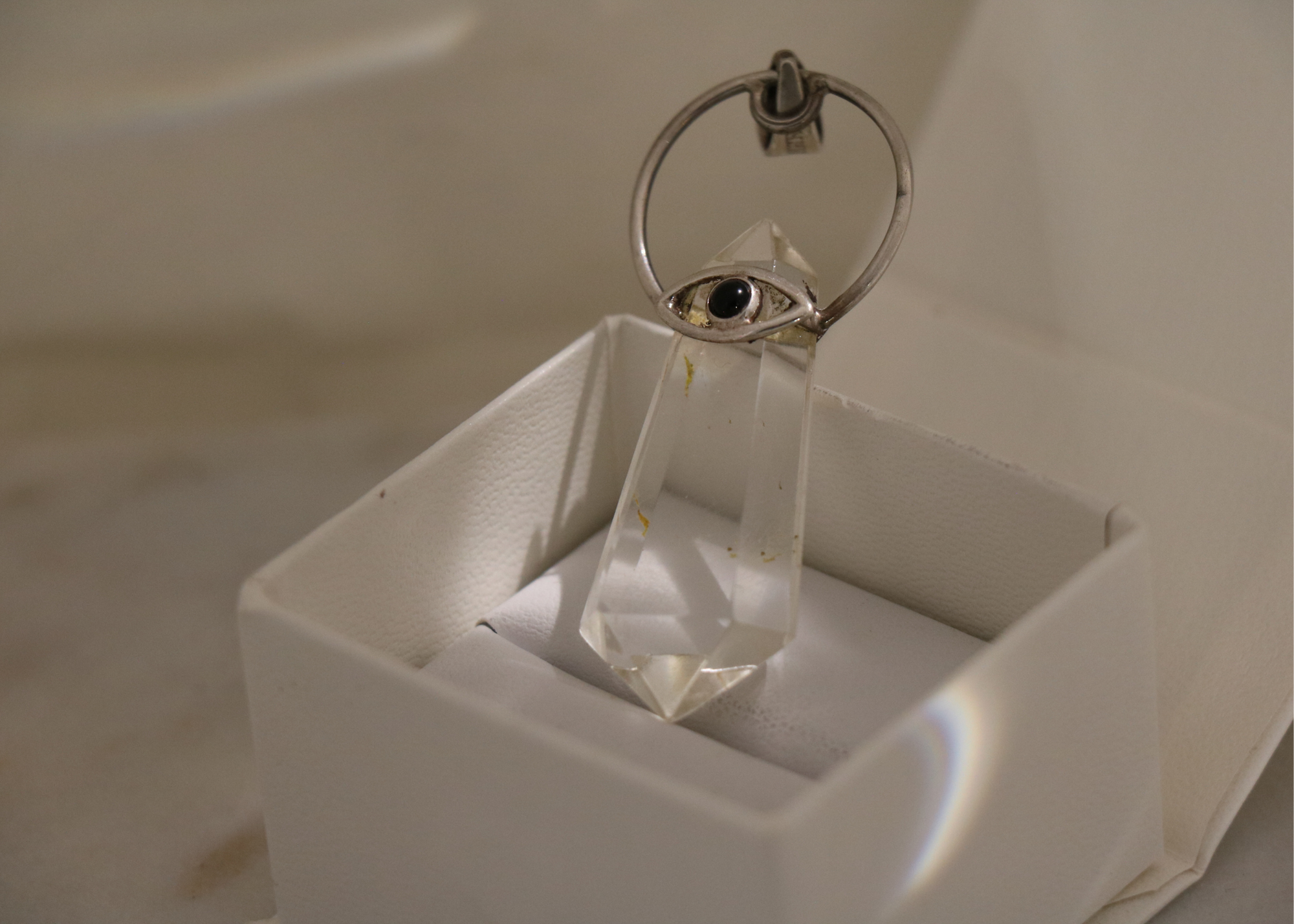 Clear Quartz Crystal with Black Tourmaline Pendant、mySite、topwebapps