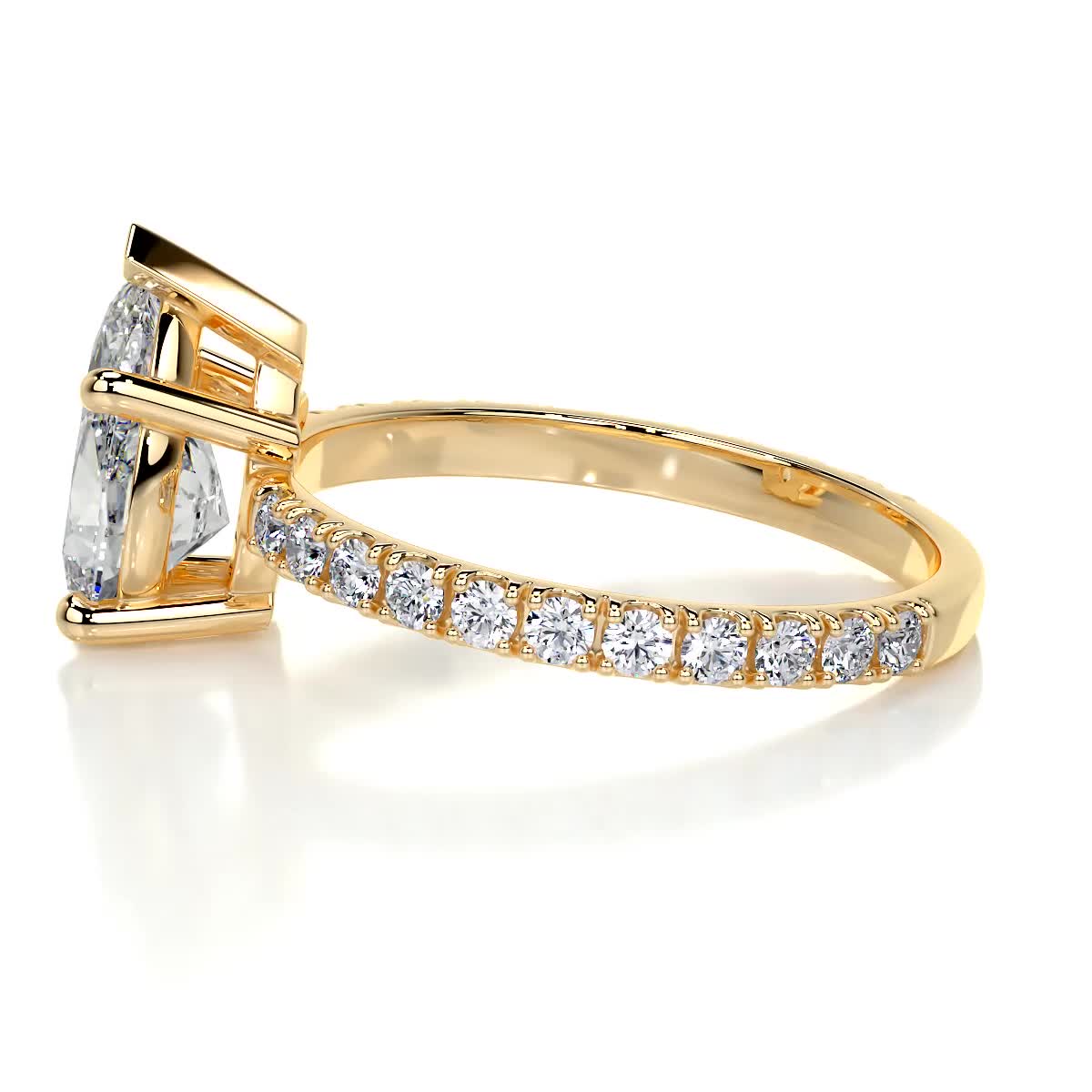 Hailey Diamond Engagement Ring -18K Yellow Gold、mySite、hinf8tx79