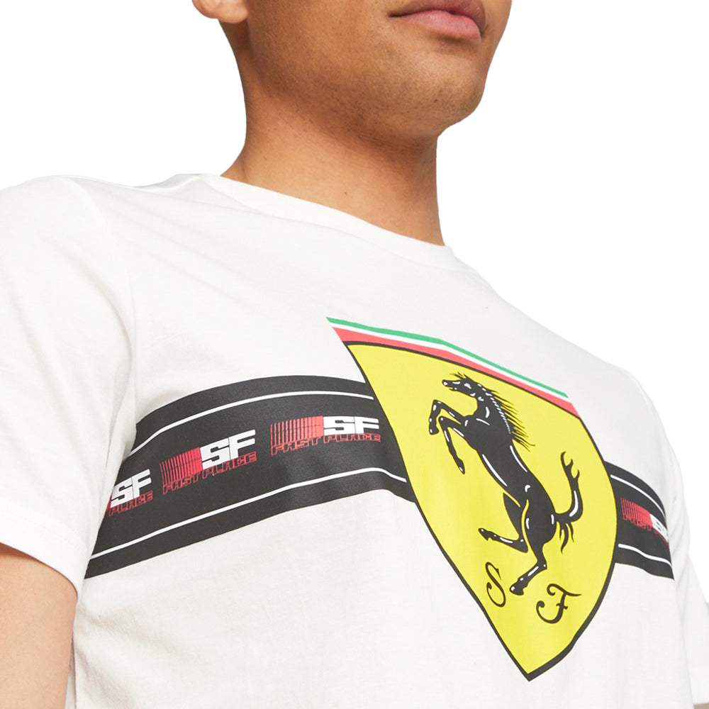Scuderia Ferrari Race Heritage Big Shield Crew Neck Short Sleeve T-Shirt、mySite、gtrtttuynbv