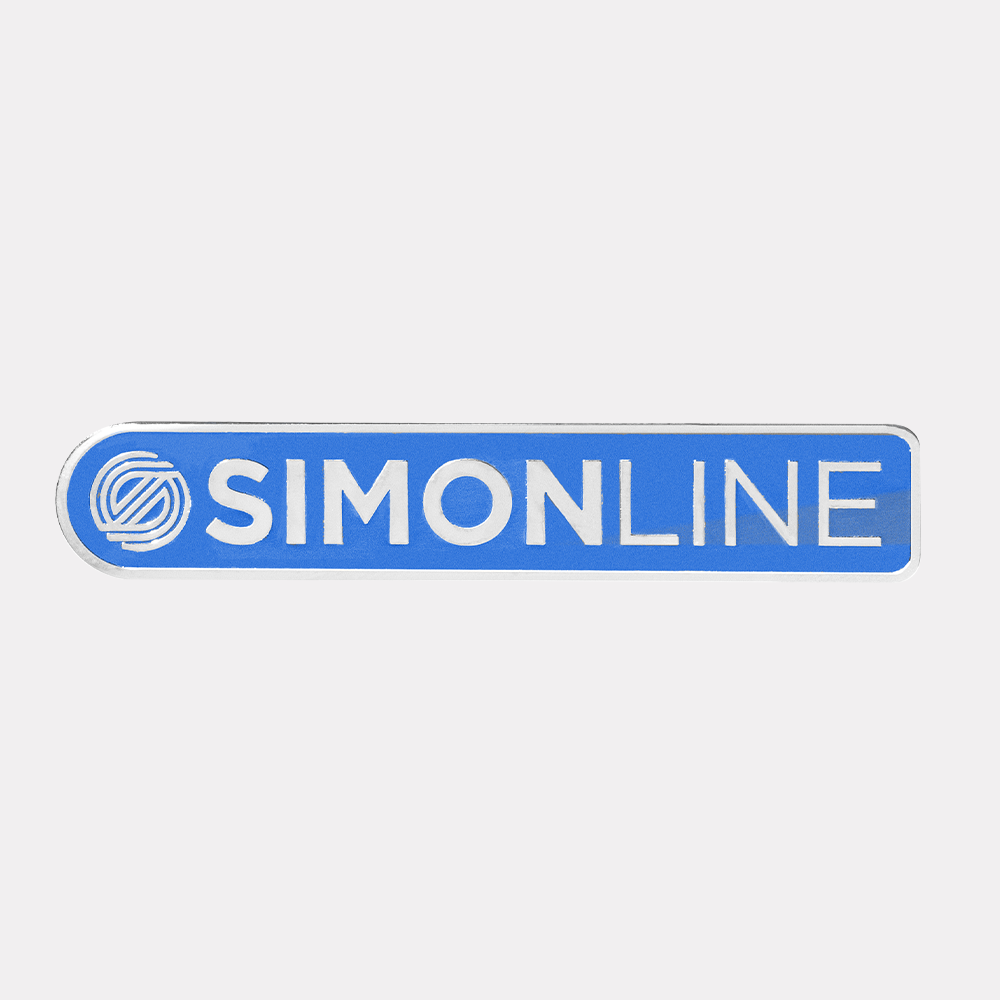 Simon Line Bar Logo Enamel Pin、mySite、gtrtttuynbv