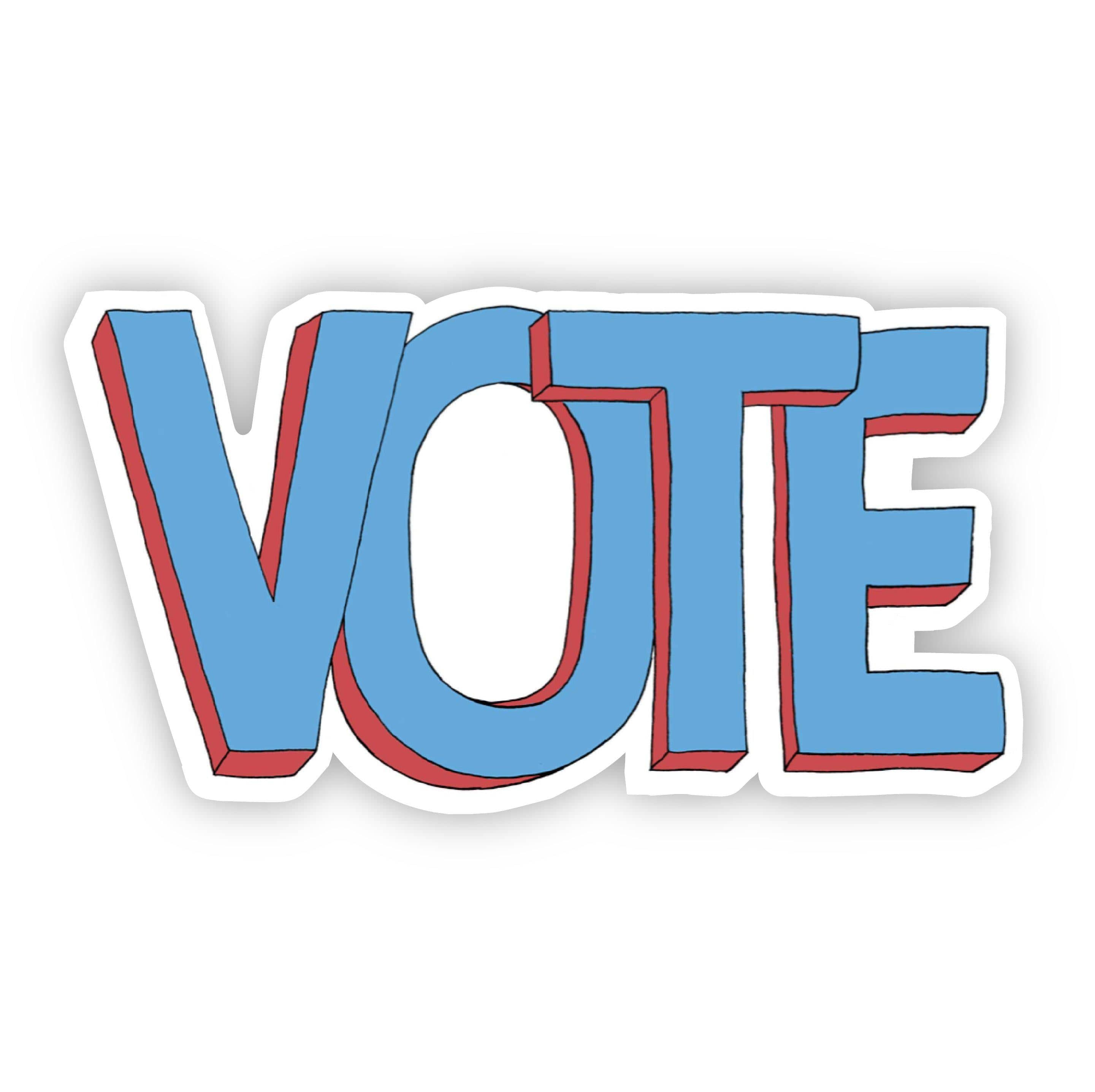  Vote Blue Lettering Sticker、mySite、elrpsem3k