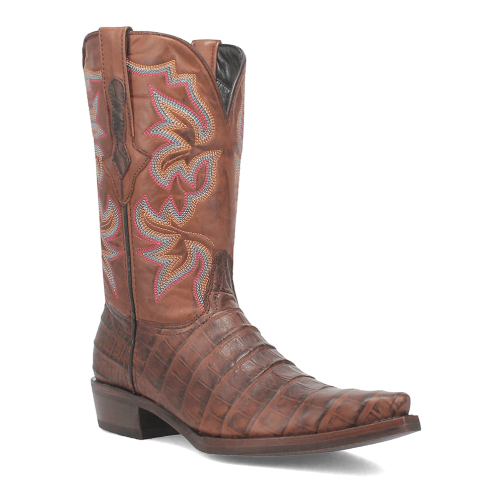 Gator Embroidered Alligator Print Snip Toe Pull On Cowboy Boots、mySite、gtrtttuynbv