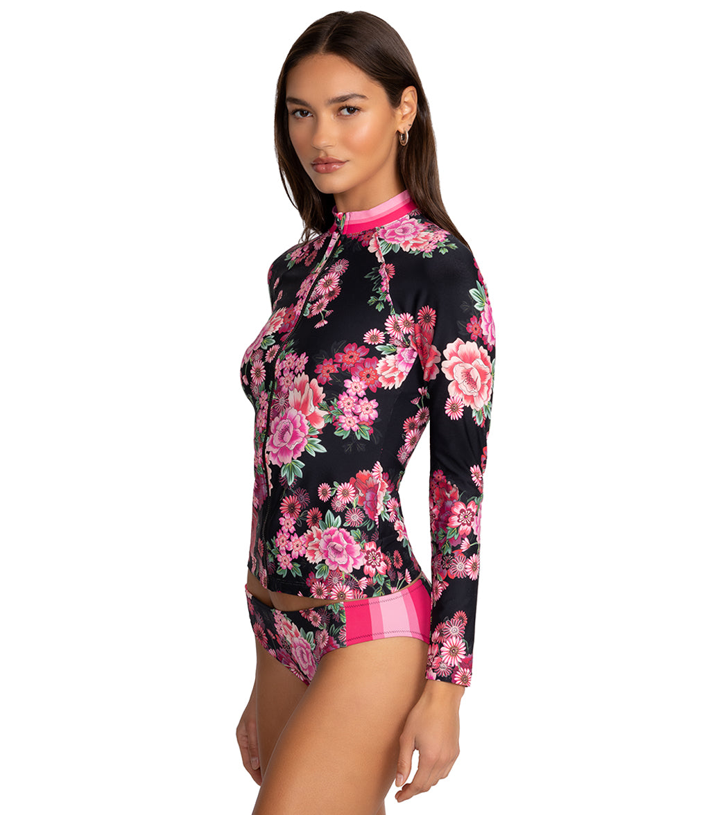 Johnny Was Women's Blum Long Sleeve Surf Shirt、mySite、noshort