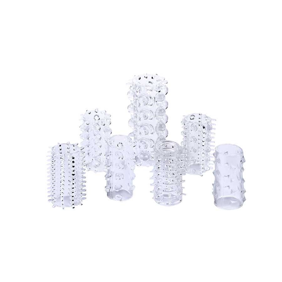 7x Girth Enhancer Textured Penis Sleeve Set by Lynk Pleasure | Clear、mySite、bottomscart