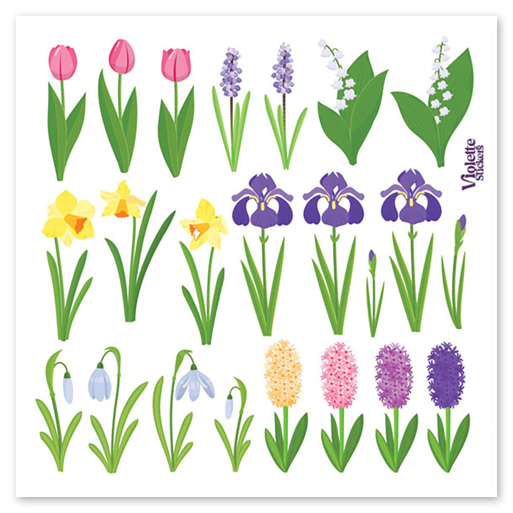  Crystal Mini Spring Bulbs Stickers、mySite、ghnorth