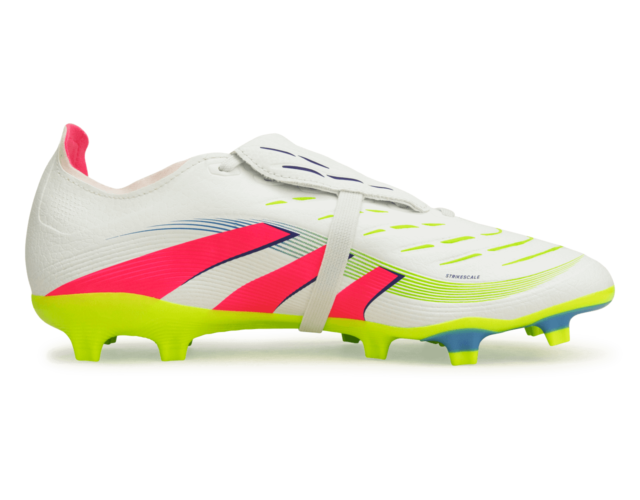 adidas Men's Predator League Foldover Tongue FG/MG White/Pink/Lemon、mySite、noshort
