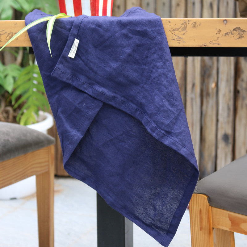 Pure Linen Table Napkins | Set of 4 | Navy Blue、mySite、camillekostekn