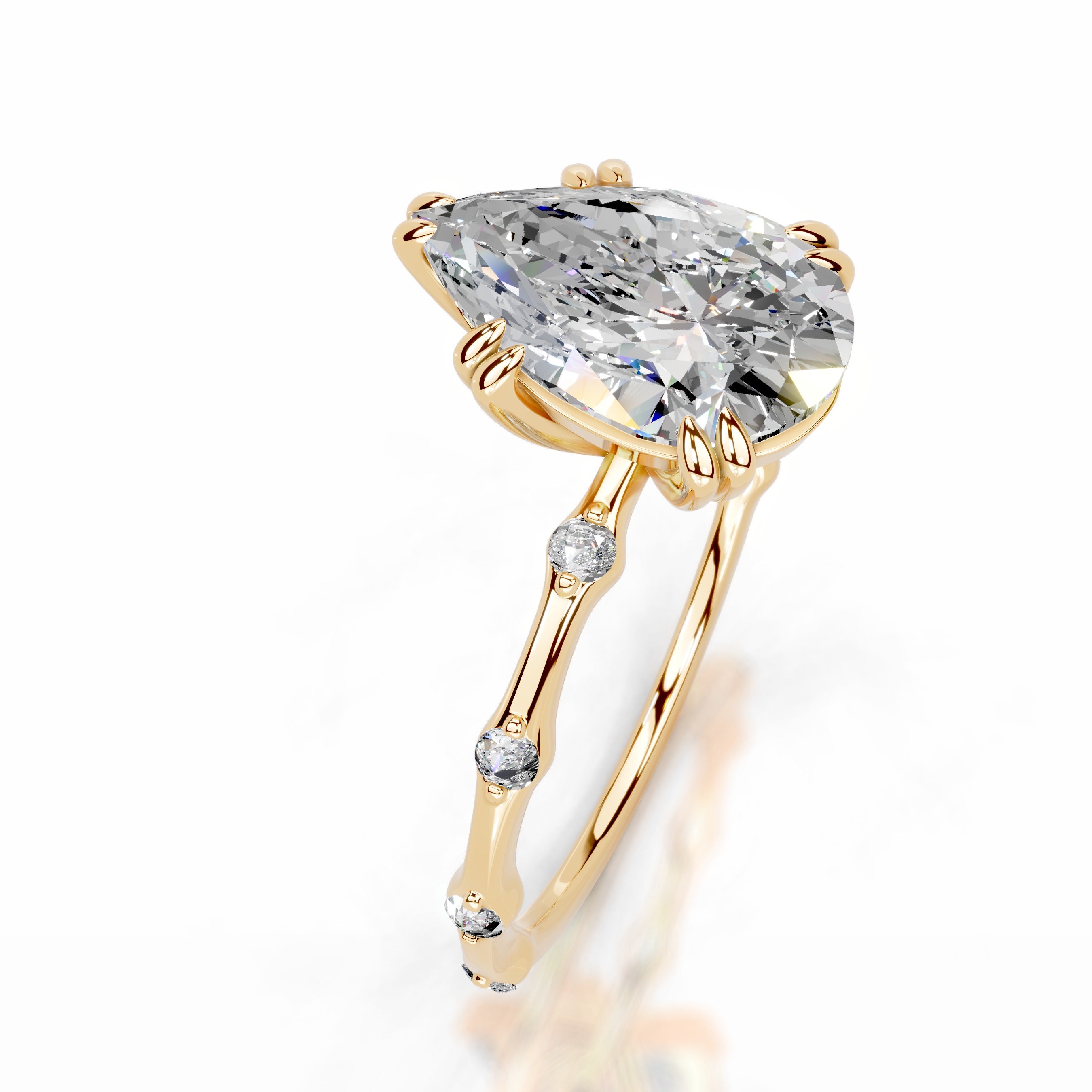 Wilma Moissanite & Diamonds Ring - 18K Yellow Gold、mySite、hinf8tx79
