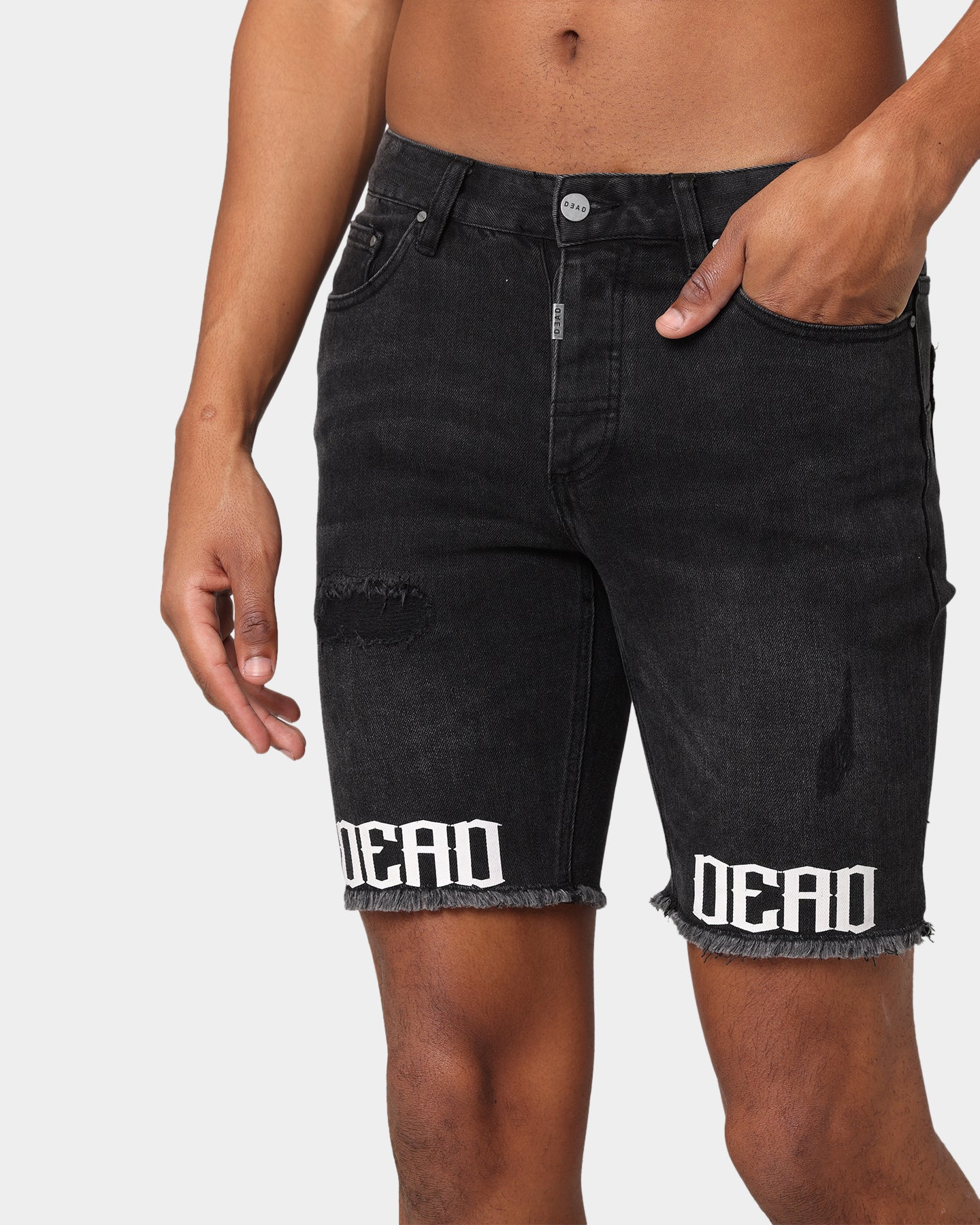 Dead Studios Destroy Denim Short Washed Black、mySite、zt4zffjzw