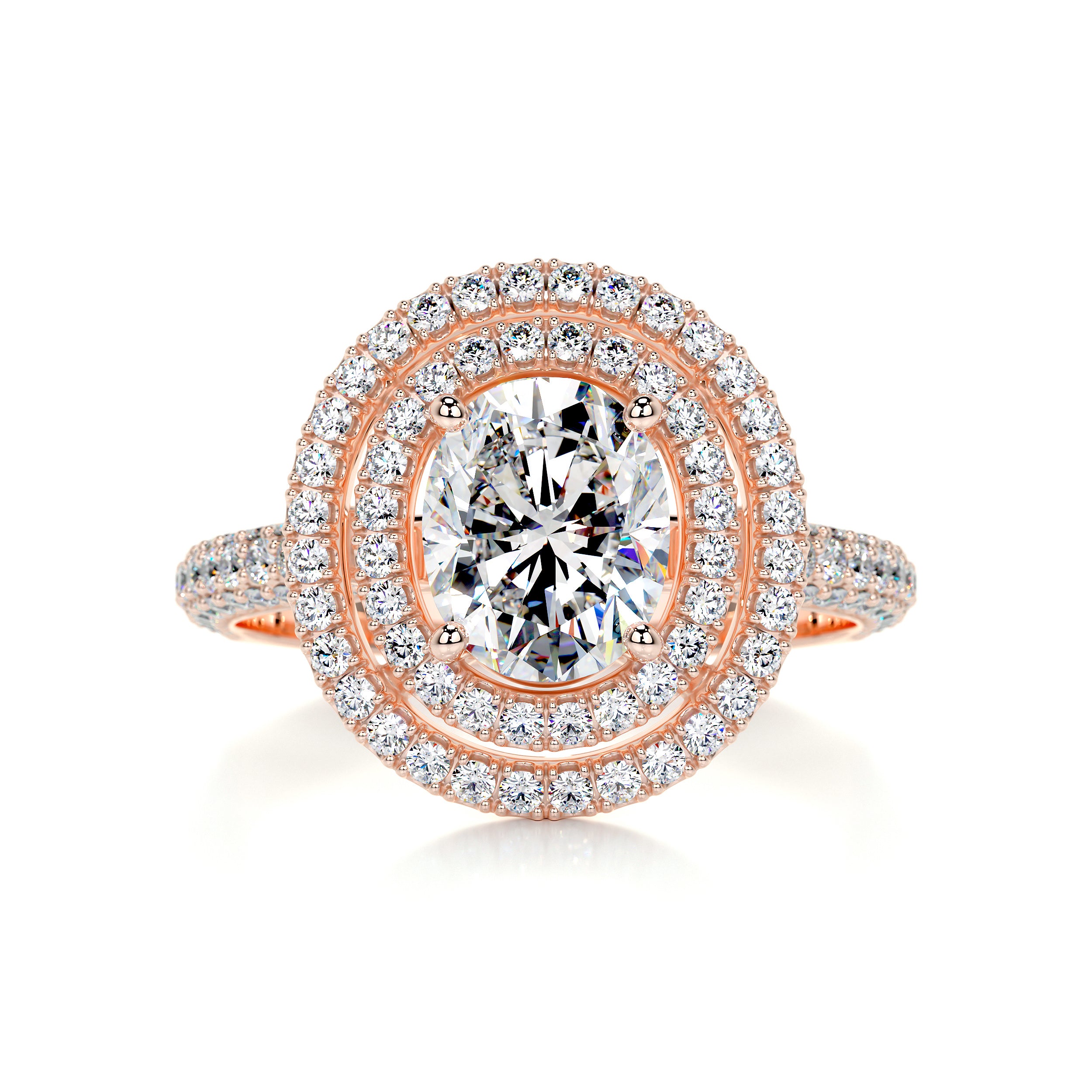 Nora Moissanite & Diamond Ring -14K Rose Gold、mySite、hinf8tx79