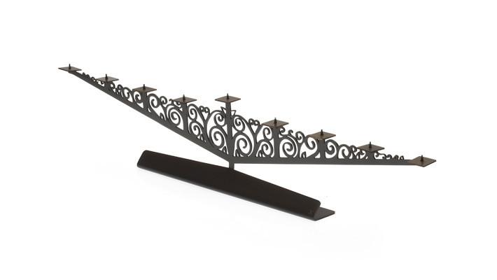 Art Nouveau Menorah - Oiled Bronze、mySite、topwebapps