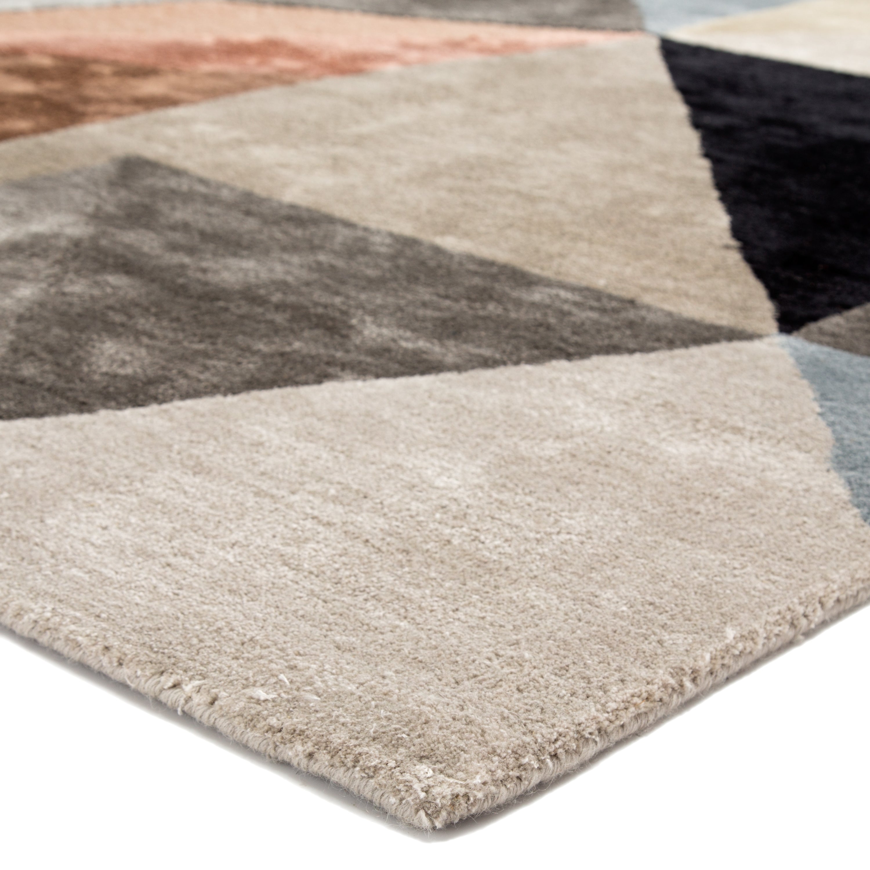 Scalene Handmade Geometric Gray Blue Area Rug、mySite、gigharbornorthrealestate