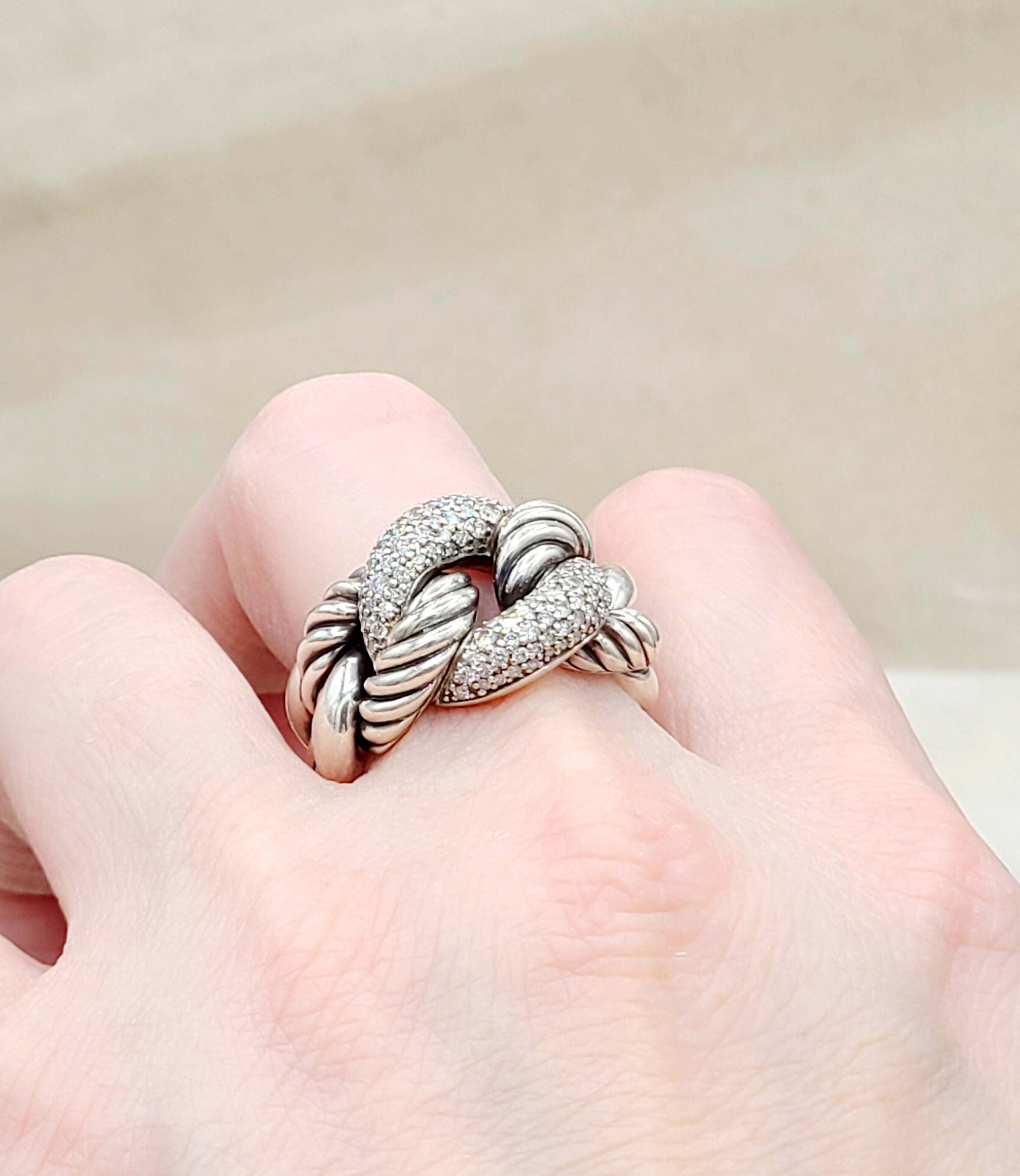 David Yurman Belmont Curb Link Ring Wide Diamond、mySite、hinf8tx79
