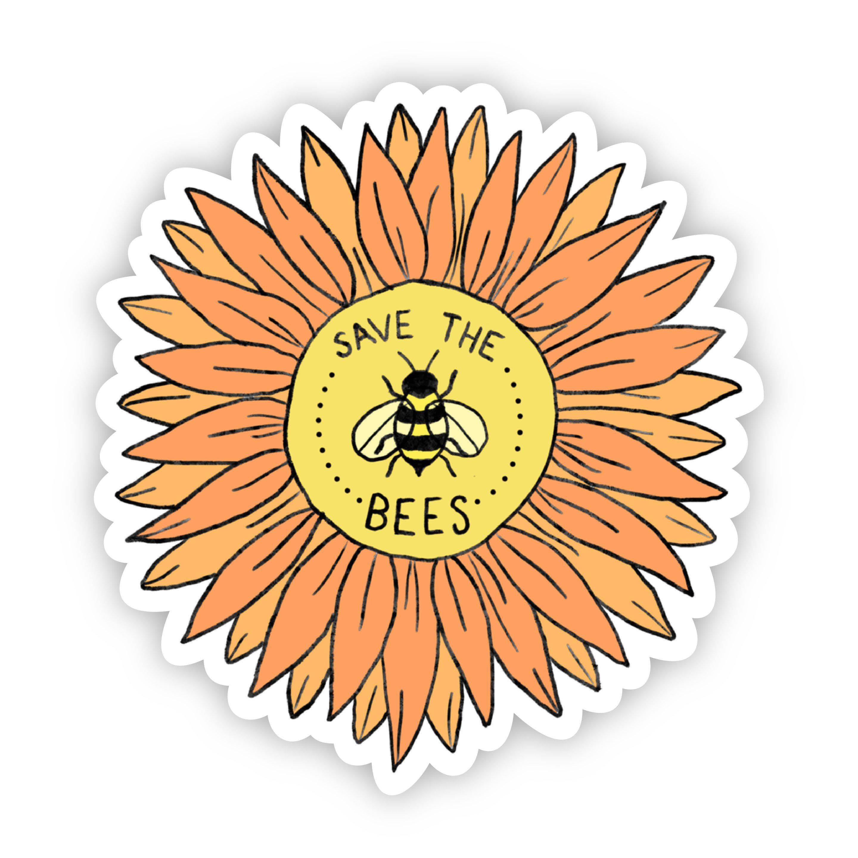  Save The Bees Floral Sticker、mySite、elrpsem3k
