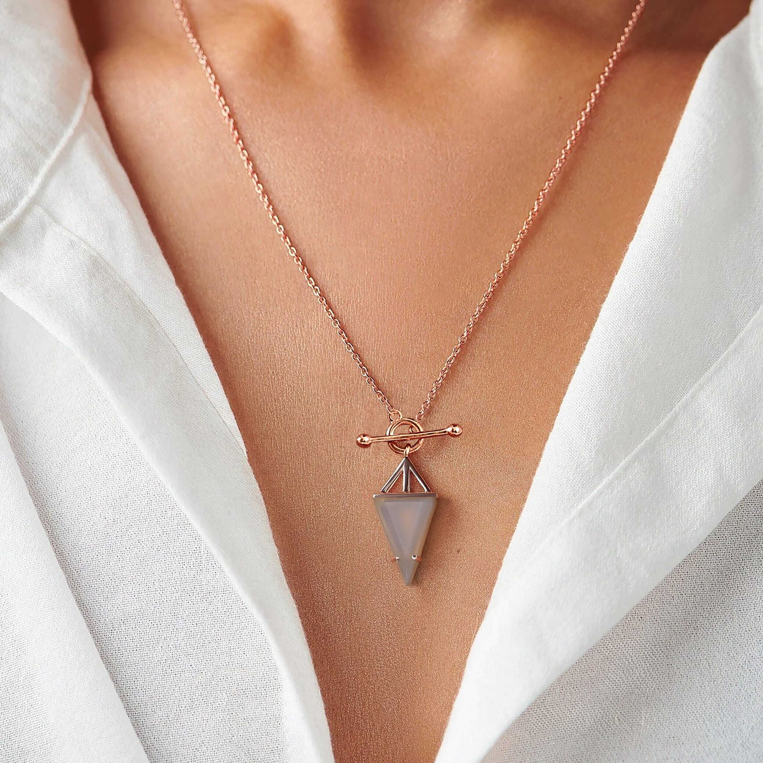 Grey Agate Necklace - Heroine T-Lock、mySite、hinf8tx79