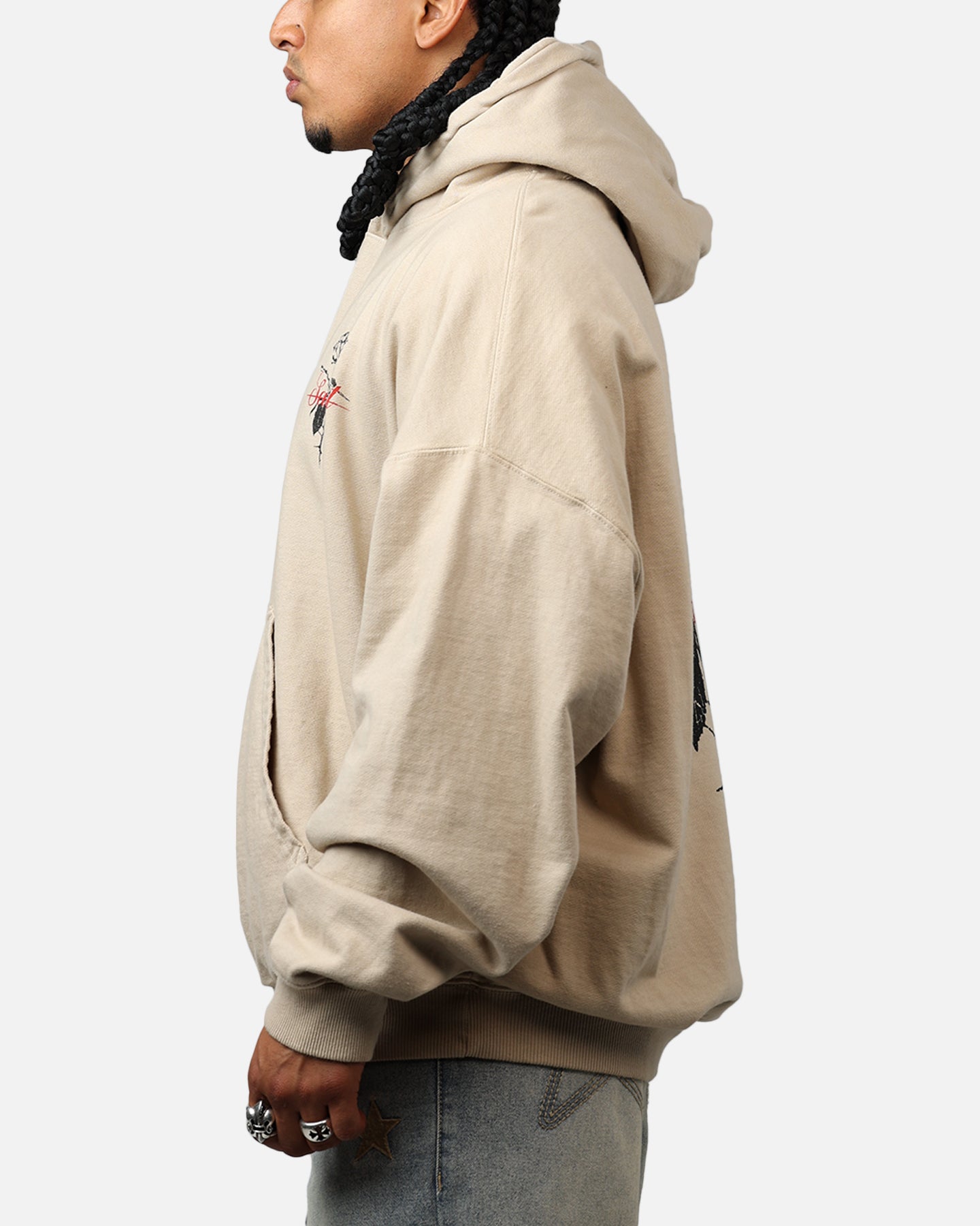 Saint Morta St Valentines Boxy Hoodie Stone、mySite、zt4zffjzw