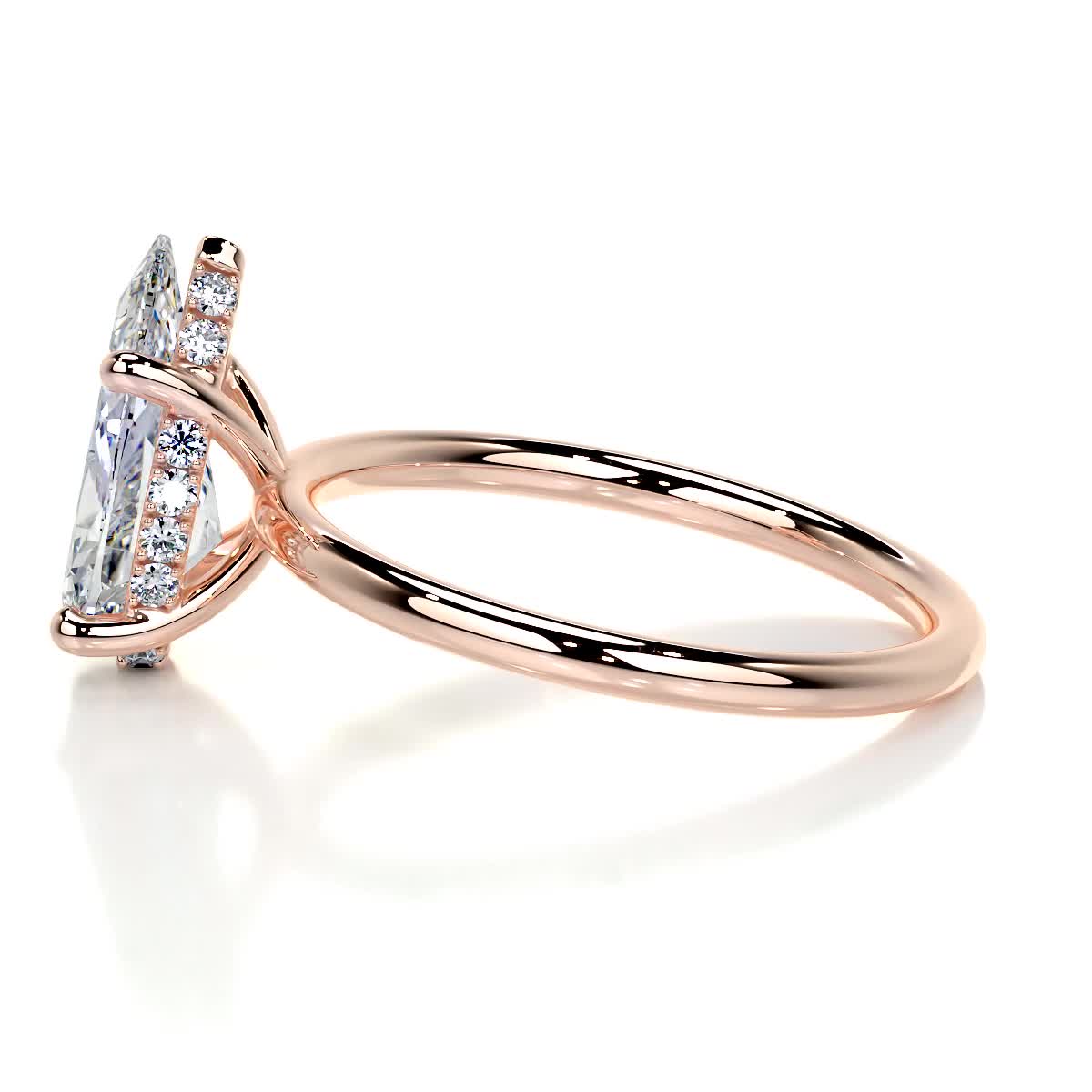Willow Lab Grown Diamond Ring -14K Rose Gold、mySite、hinf8tx79