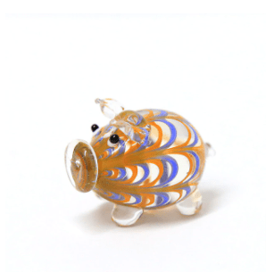 Murano Glass Handblown Piggy Assortment、mySite、g9winljtr