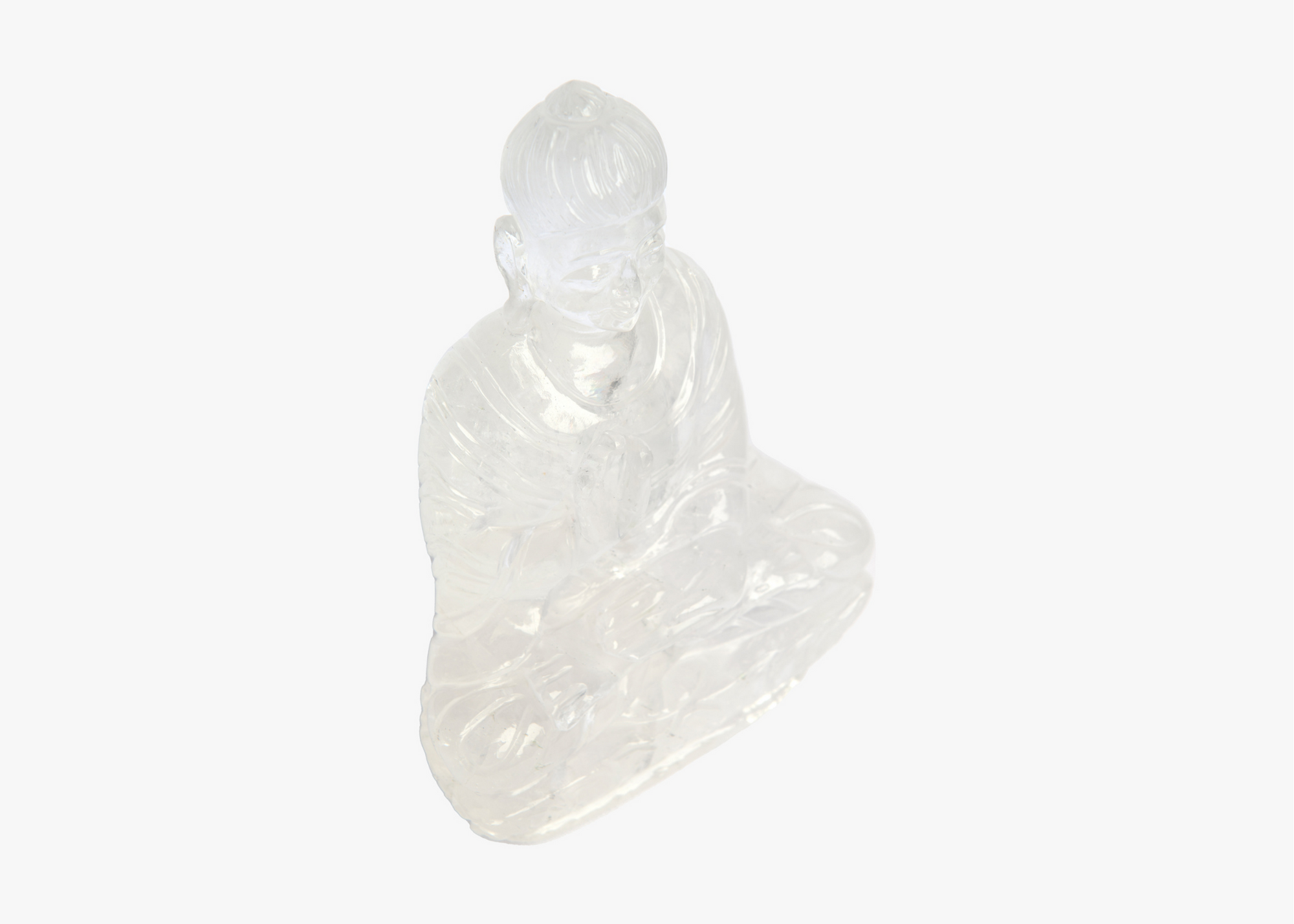 Sitting Buddha - Clear Quartz (Small, 18cm)、mySite、topwebapps