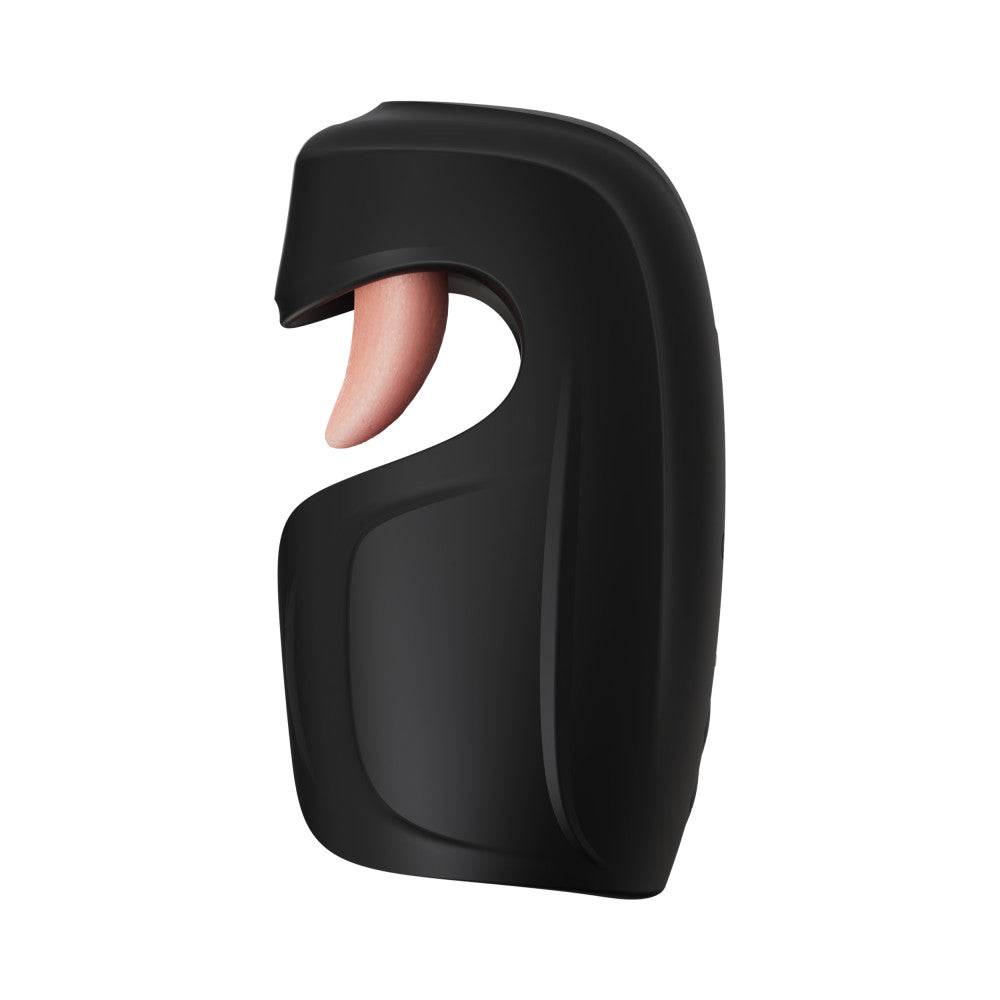 M For Men By Blush® | Lickety Split - Vibrating Automatic Male Masturbator With Tongue Licking Oral Stimulator - Black、mySite、bottomscart