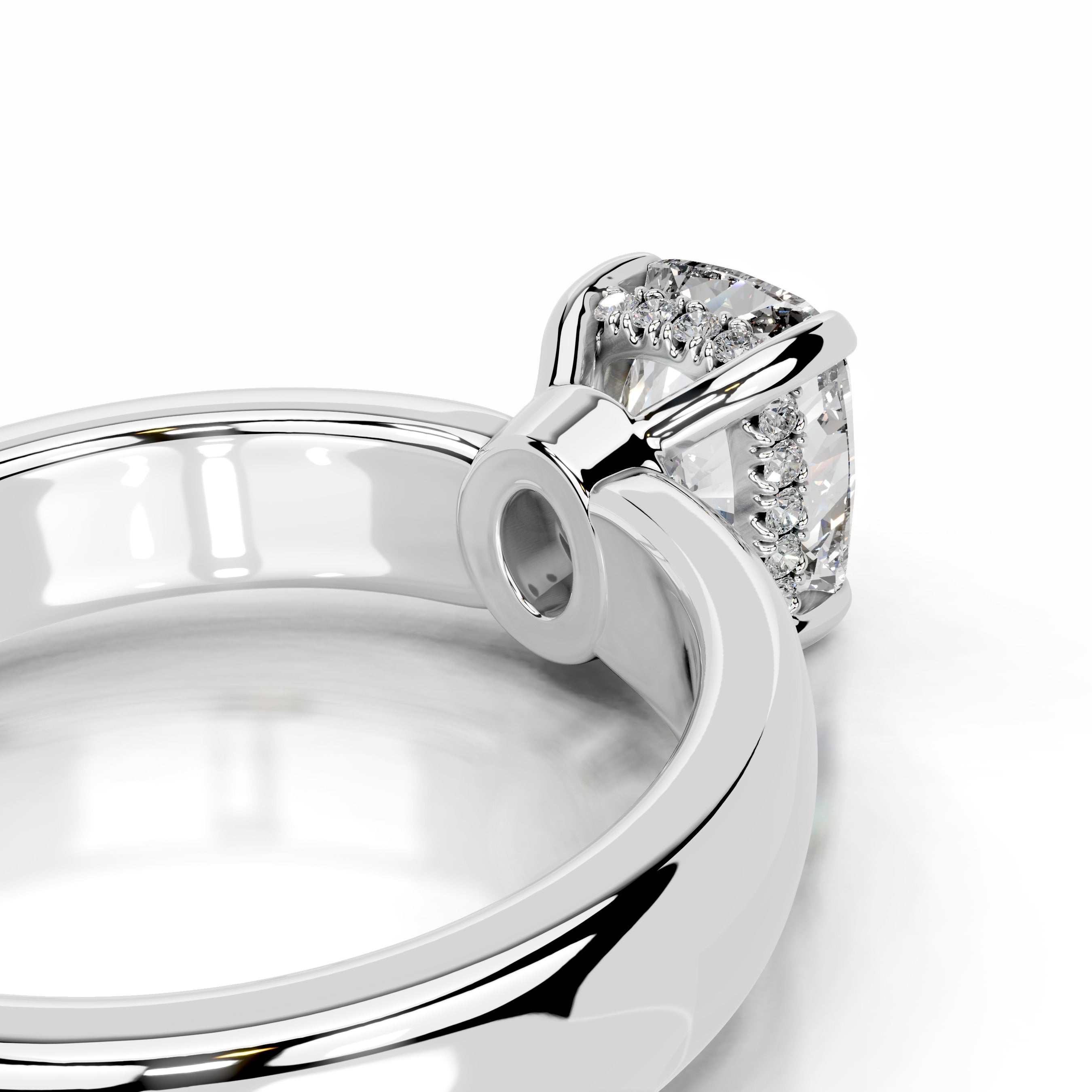 Lux Diamond Engagement Ring - 18K White Gold、mySite、hinf8tx79