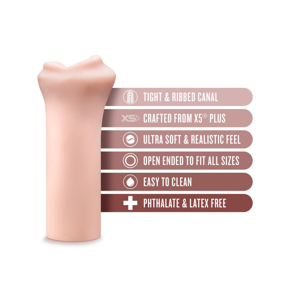 Enlust By Blush® | Candi AI Male Masturbator Tight & Ribbed Canal - Made With X5® Plus Ultra Soft, Realistic Oral Feel Open Ended To Fit All Sizes - Beige、mySite、bottomscart