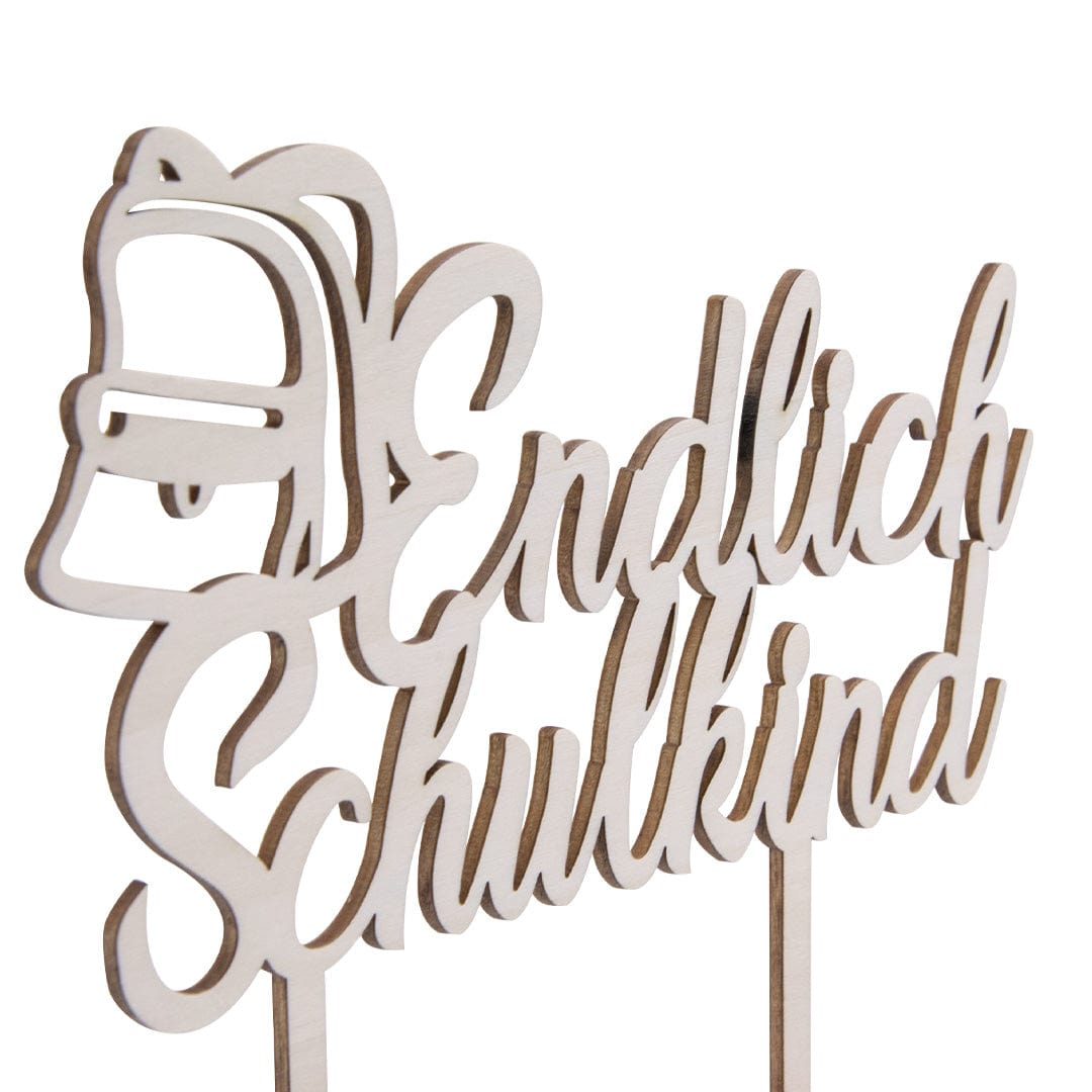  Caketopper - Endlich Schulkind Holz、mySite、elrpsem3k