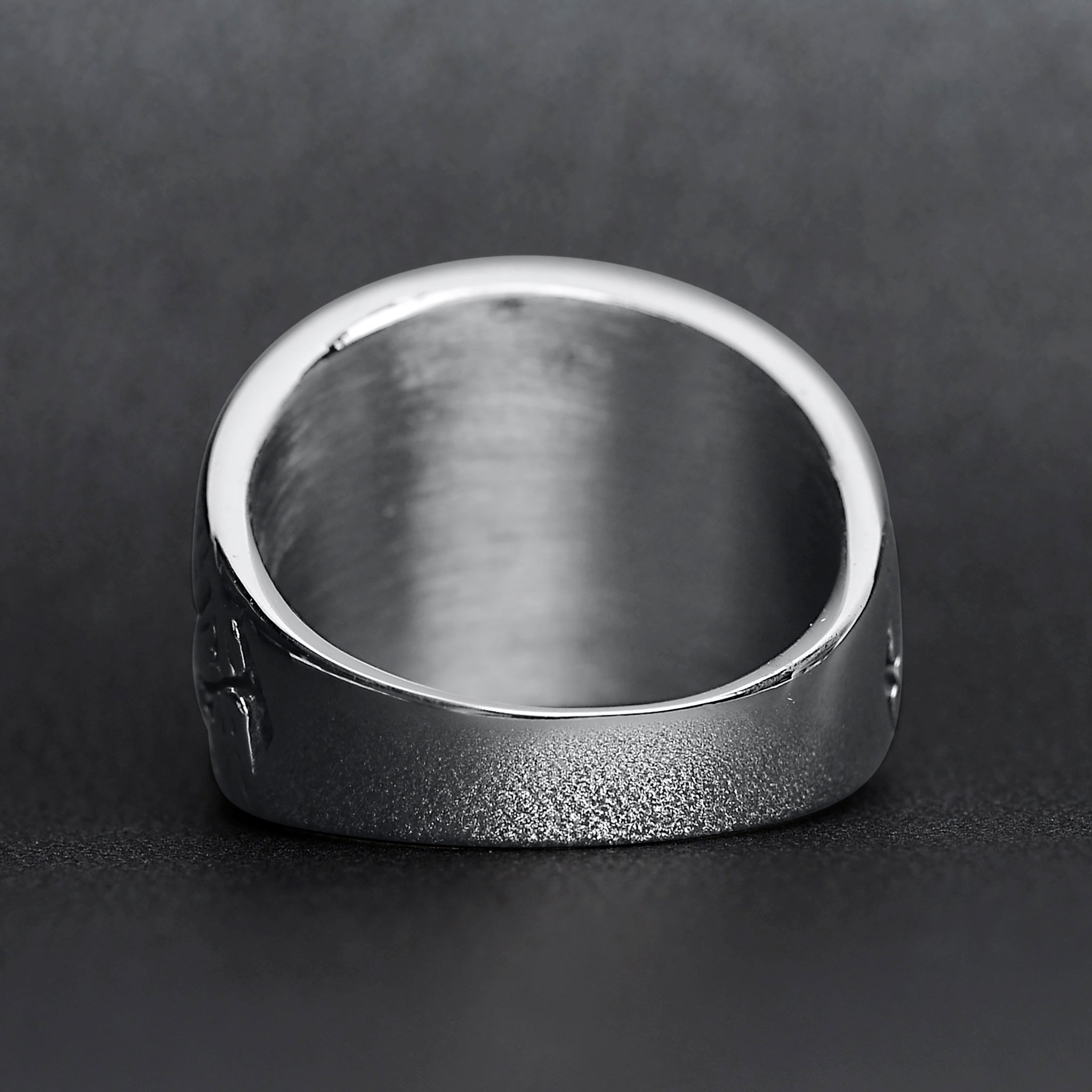 Stainless Steel United States Army Military Men's Ring with Black Stone / MCR3069、mySite、dreamappss