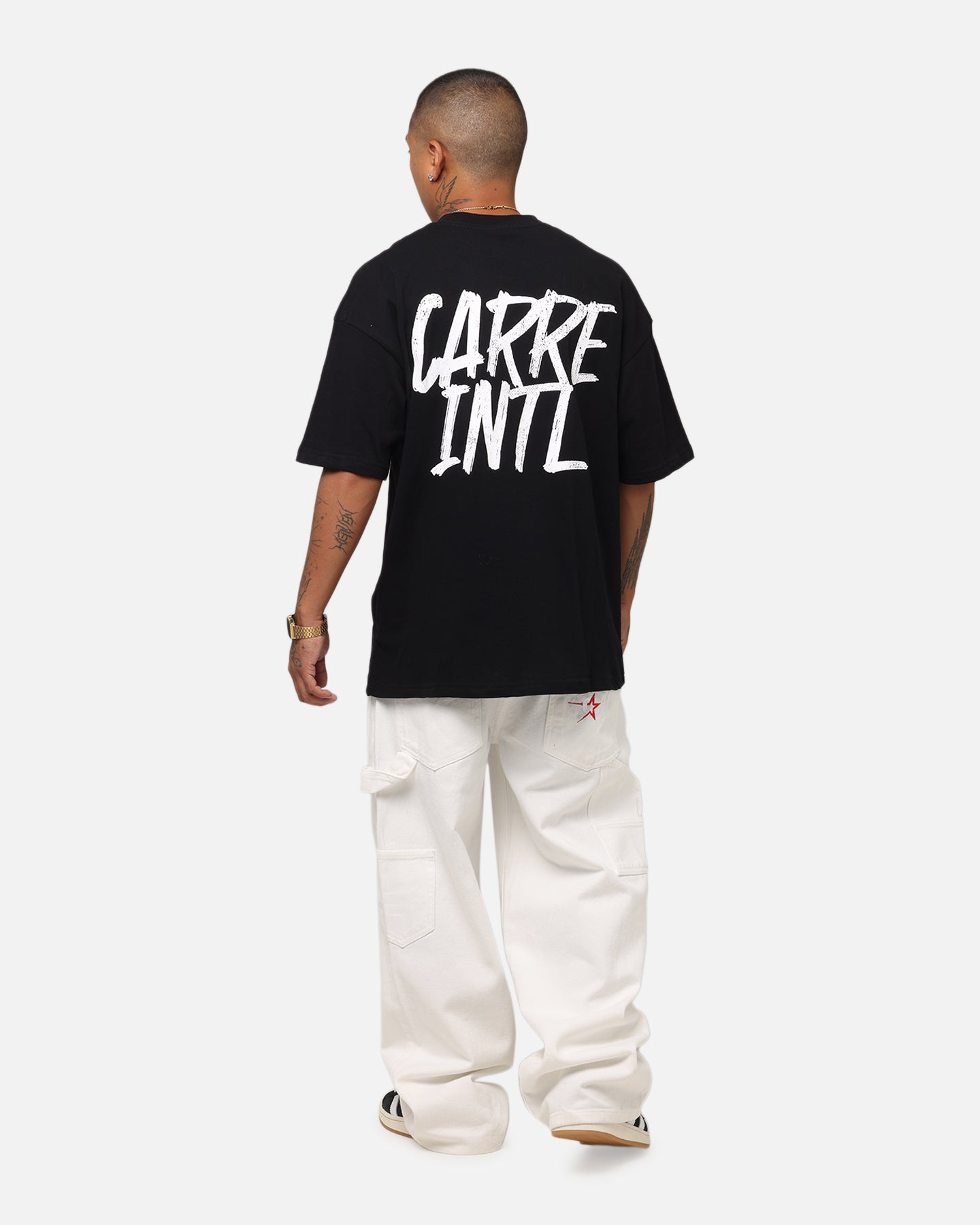 Carre Intl Drop Shoulder T-Shirt Black、mySite、zt4zffjzw