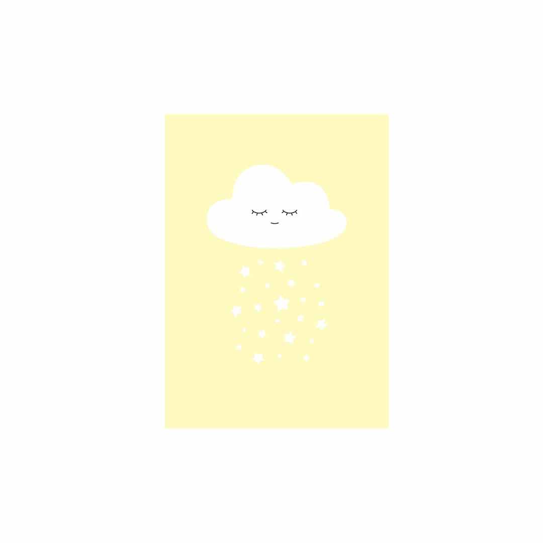  Snuz Cloud Nursery Print - Yellow、mySite、merchandisen