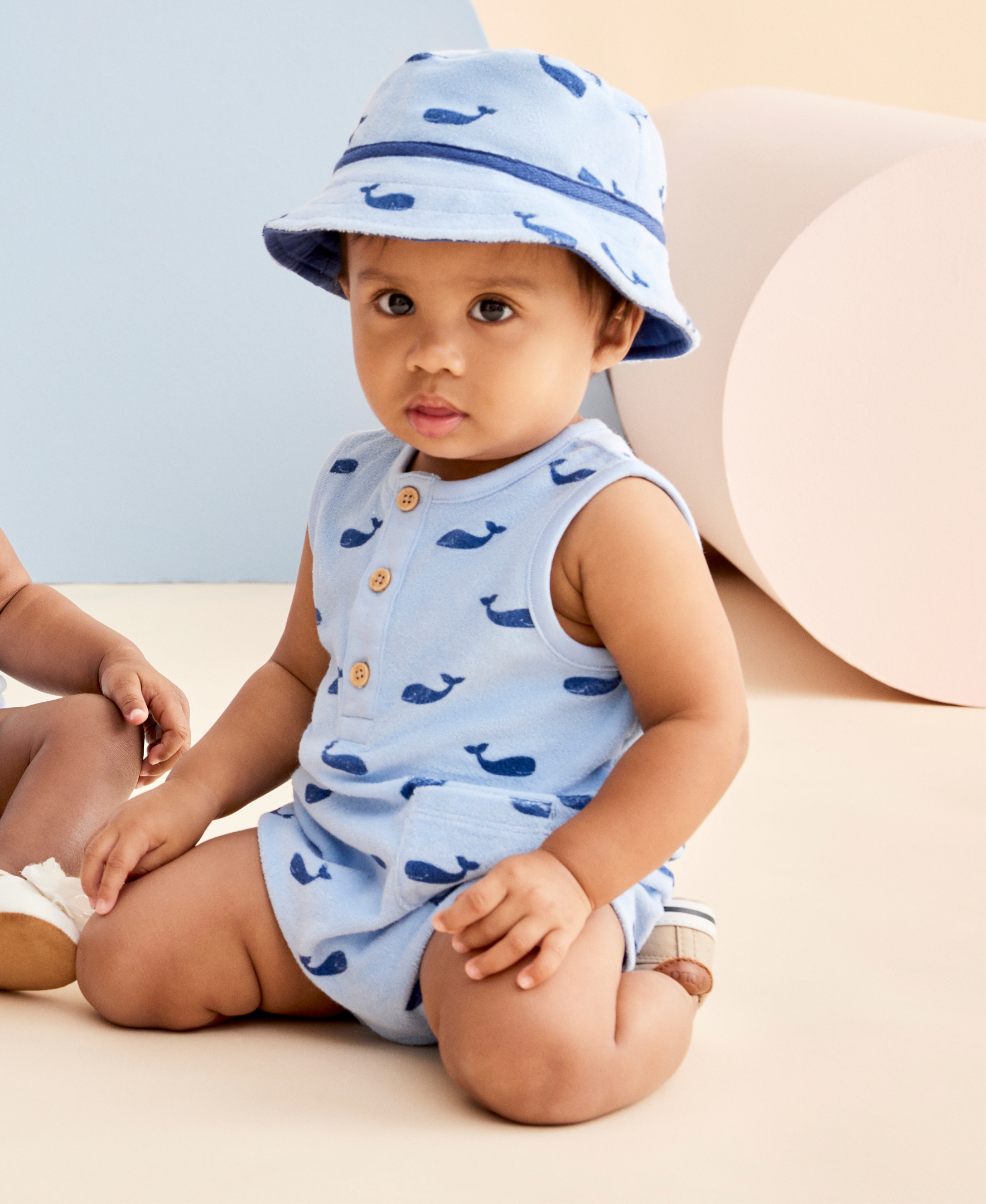  Whales Terry Romper & Hat Set、mySite、layawaytickets